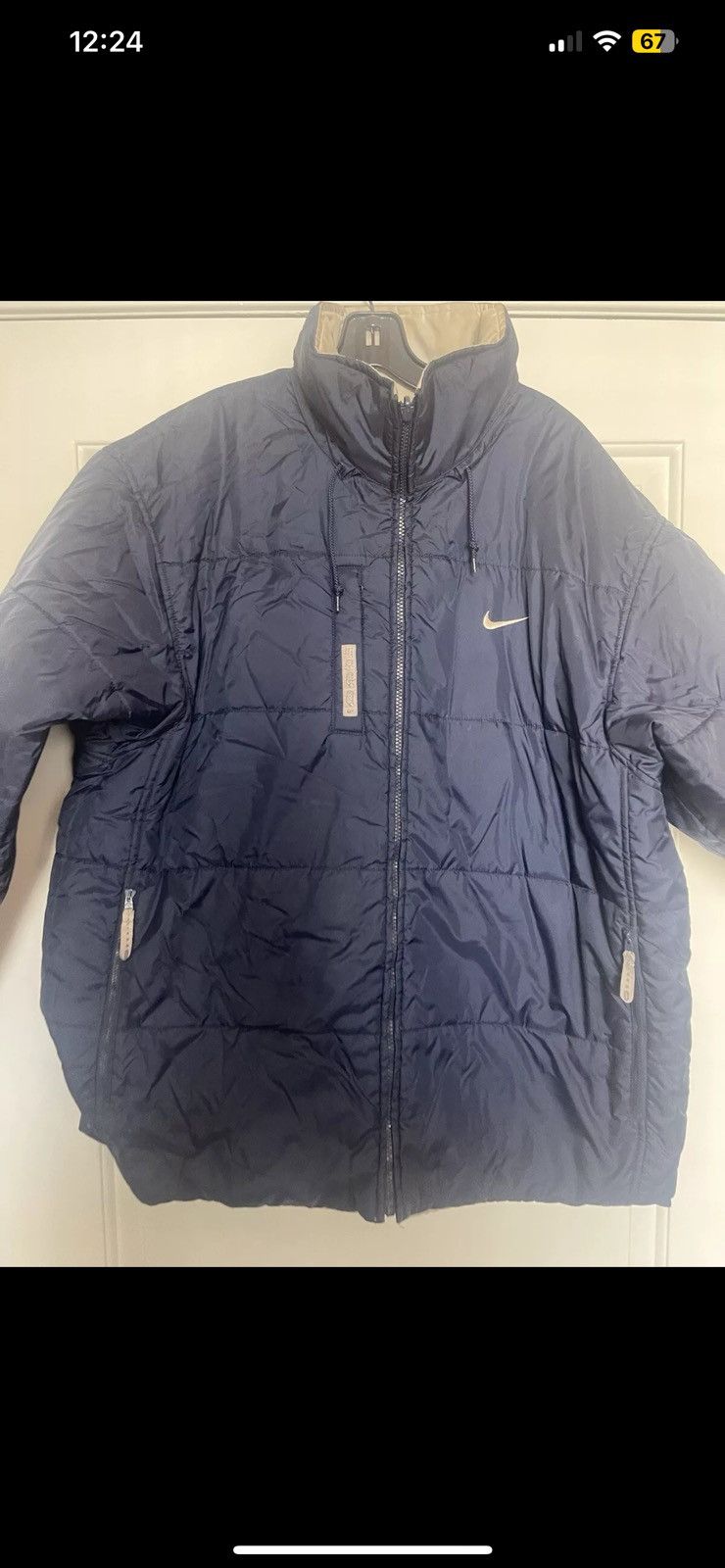 Nike × Vintage NIKE REVERSIBLE PUFFER JACKET NAVY AND GRAY. MENS SZ MEDIUM. Size US M / EU 48-50 / 2 - 2 Thumbnail