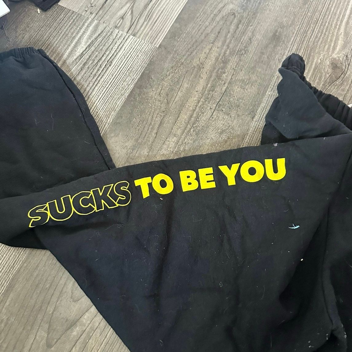 Dolls Kill dolls kill samii ryan black yellow white graphic sweat pants Size 28" / US 6 / IT 42 - 2 Thumbnail