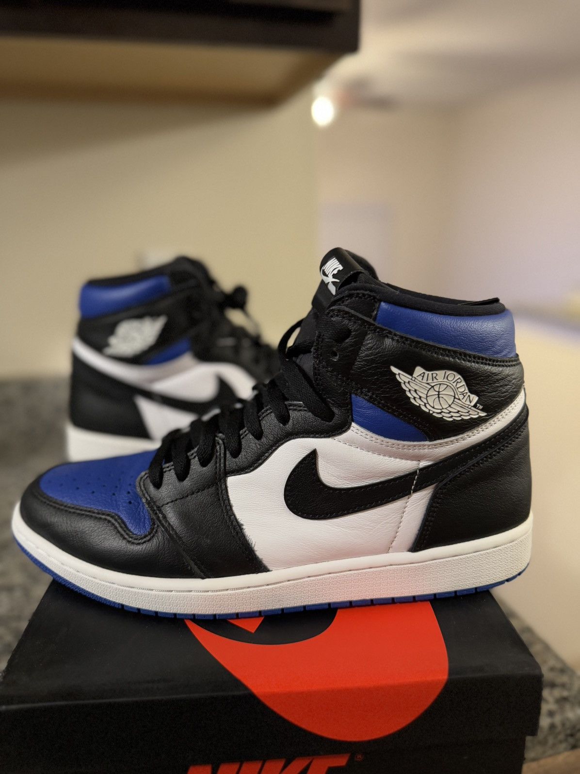 Jordan Brand × Nike Jordan 1 Royal Toe Size 12 (555088-041) W/ BOX Size US 12 / EU 45 - 1 Thumbnail