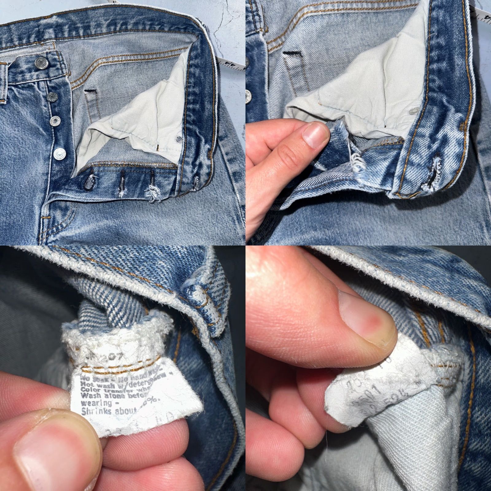 Levi's VINTAGE Levi's 501 Jeans Straight Denim Blue 33x40 80s USA XX Light Wash 30x34 Men M/L XXL? Size US 33 - 8 Thumbnail