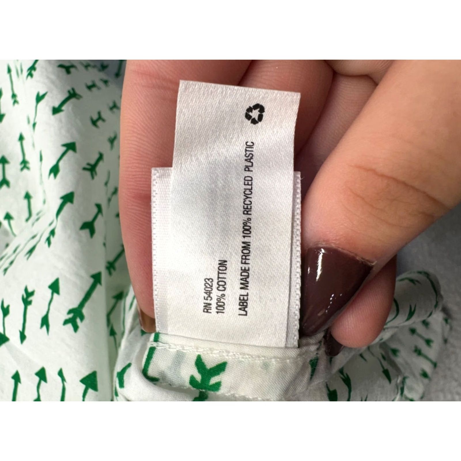 Gap Gap Fitted Boyfriend Shirt Green Arrow Print Long Sleeve S Mens Size US S / EU 44-46 / 1 - 5 Thumbnail
