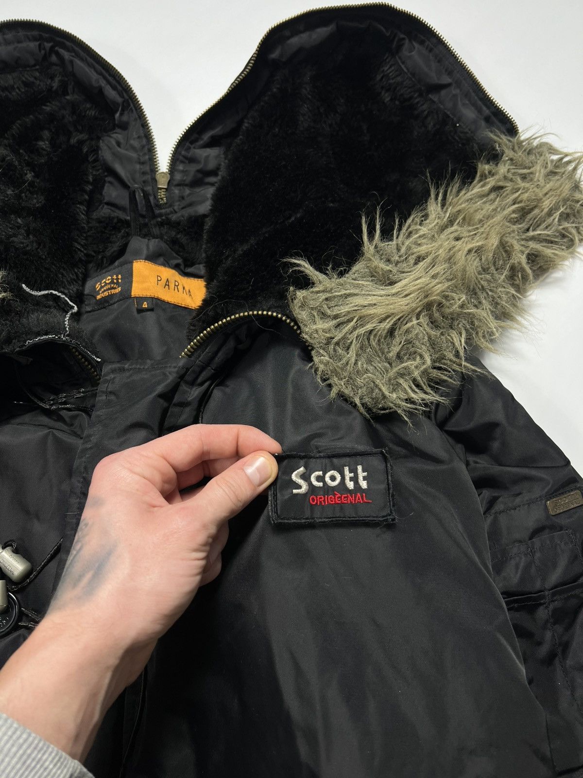 Schott Fur Hood Attached Scott N-2B Cropped Fligh Bomber Jacket Size US S / EU 44-46 / 1 - 4 Thumbnail