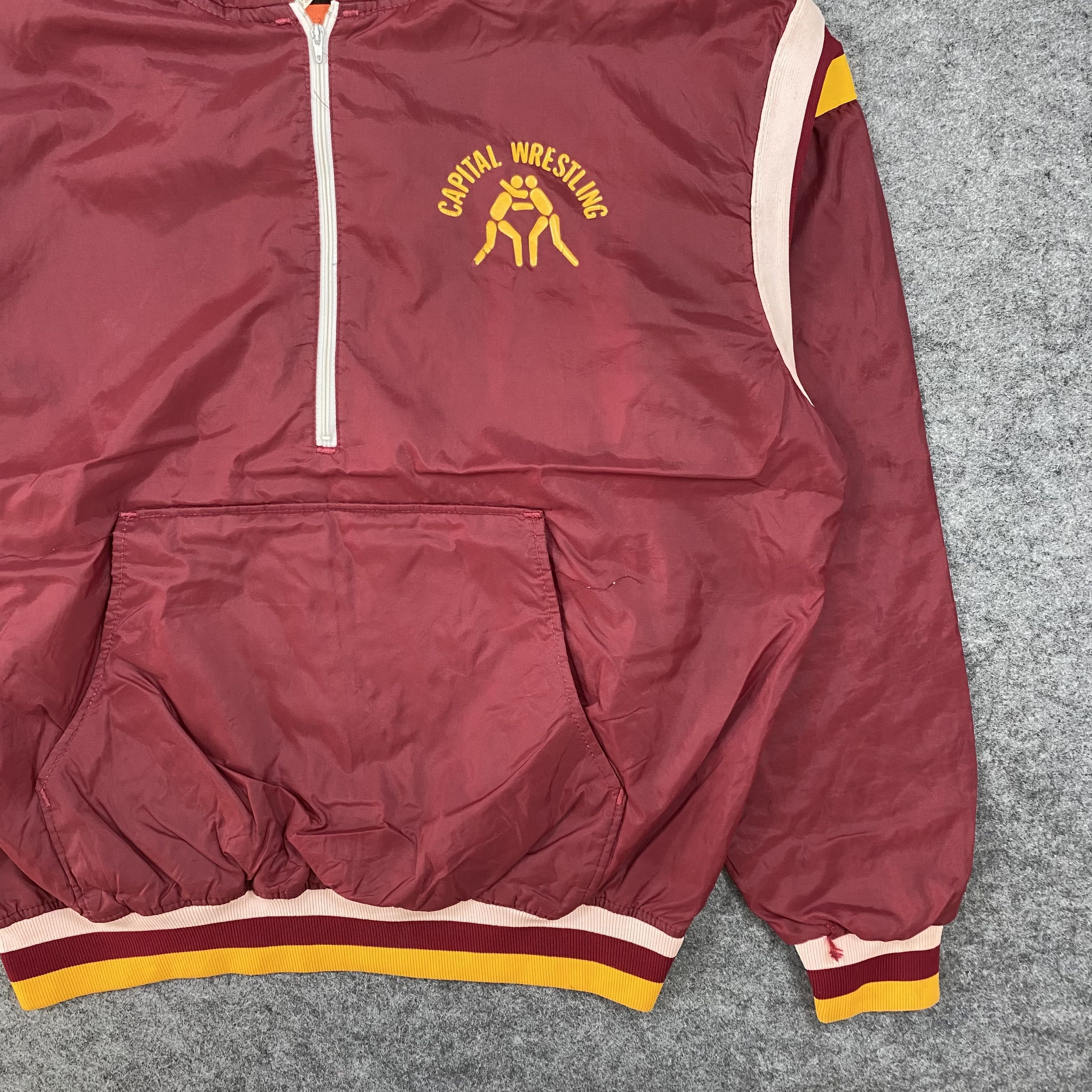 Japanese Brand VTG 70s Betlin Capital Wrestling Cougs Hooded Windbreak-J579 Size US XL / EU 56 / 4 - 5 Thumbnail