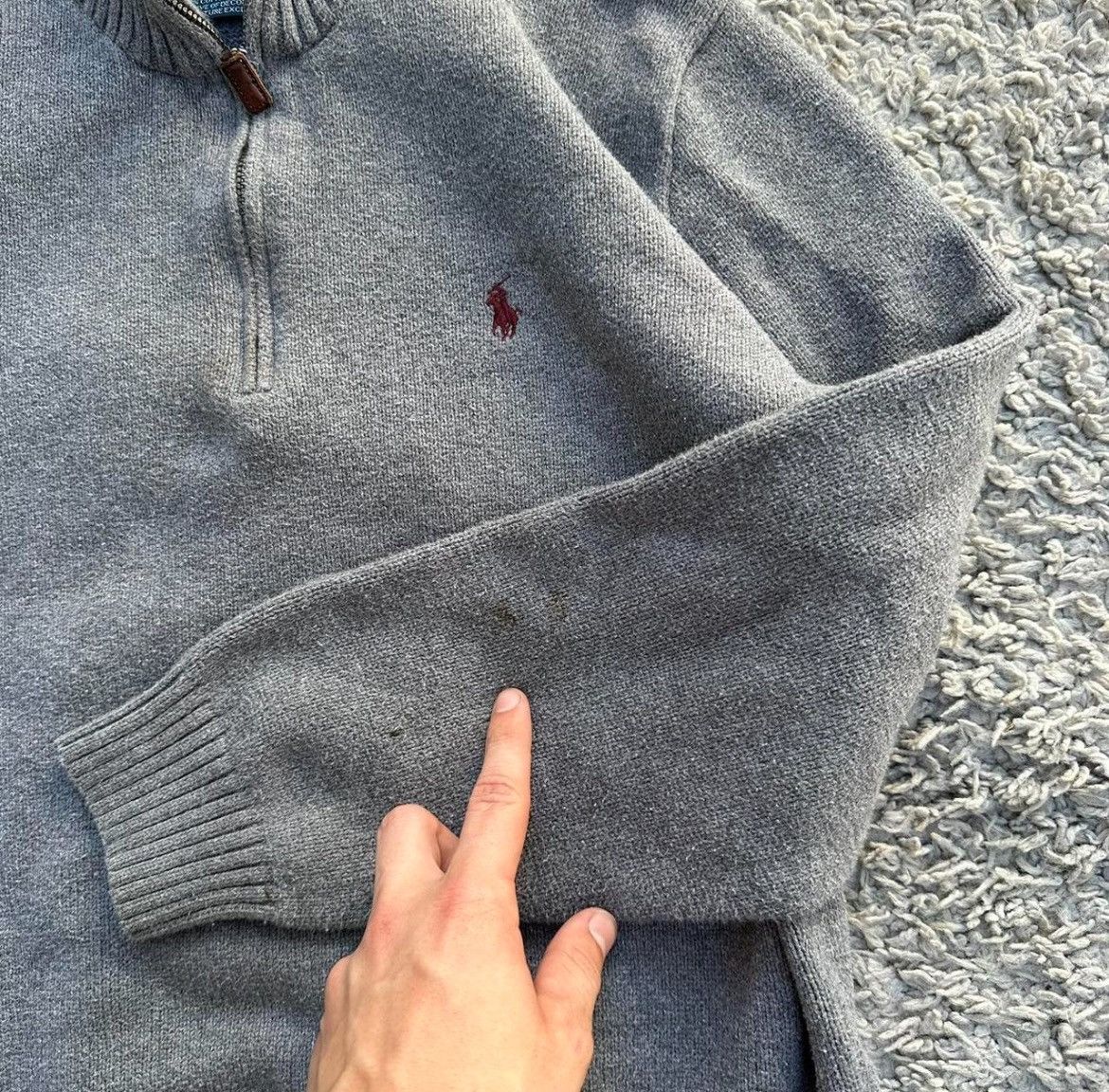 Polo Ralph Lauren Vintage 90s Polo Ralph Lauren 1/4 Zip Knit Pullover Size US M / EU 48-50 / 2 - 3 Thumbnail