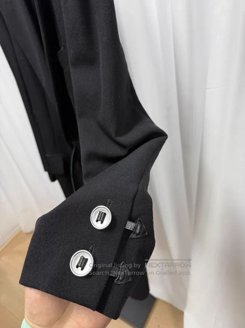 Yohji Yamamoto YOHJI YAMAMOTO Long leather wool coat Size US XL / EU 56 / 4 - 4 Thumbnail