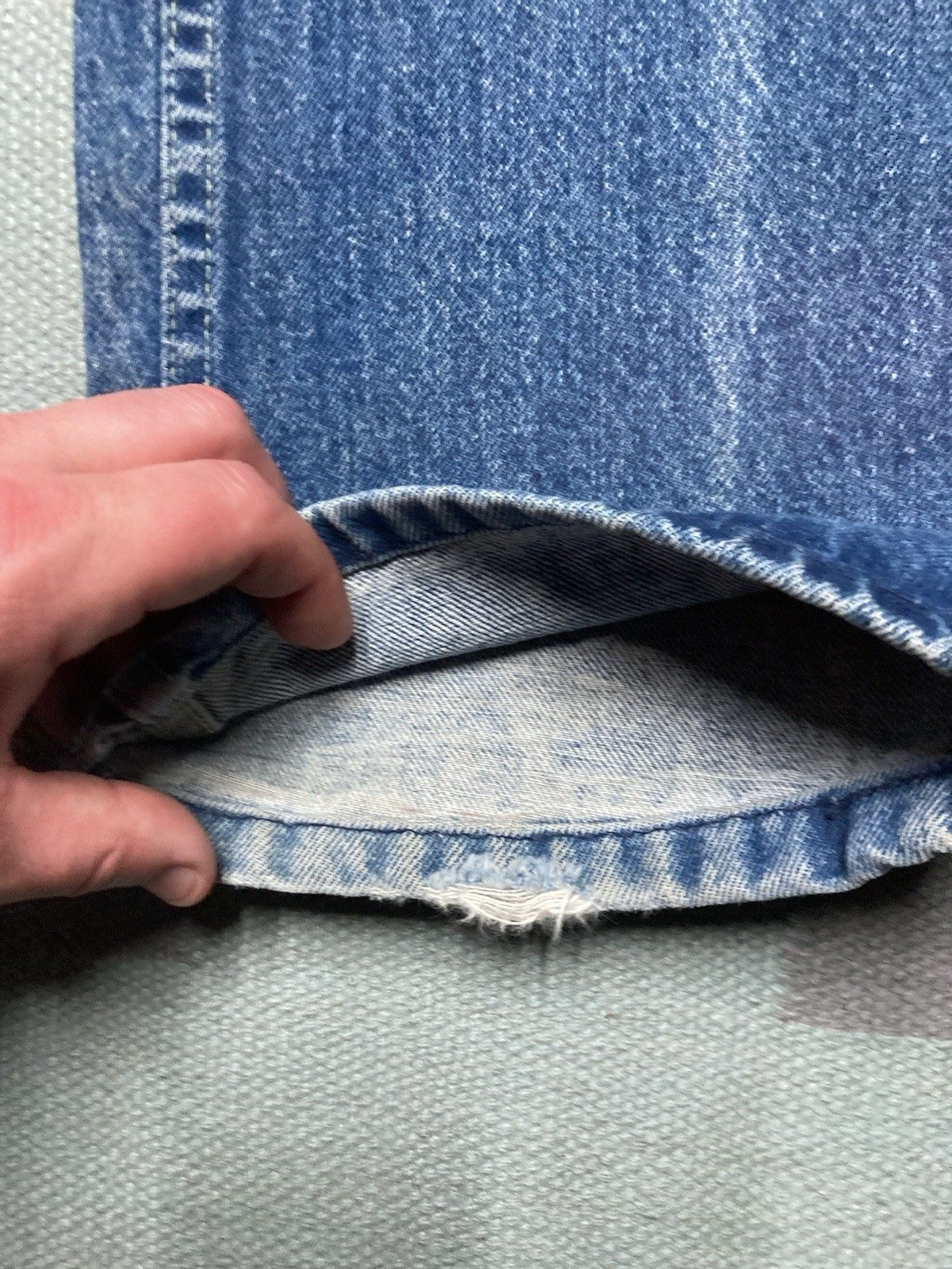 Vintage 70s bell bottom jeans flare dark denim faded womens 28x36 Size 28" / US 6 / IT 42 - 3 Thumbnail