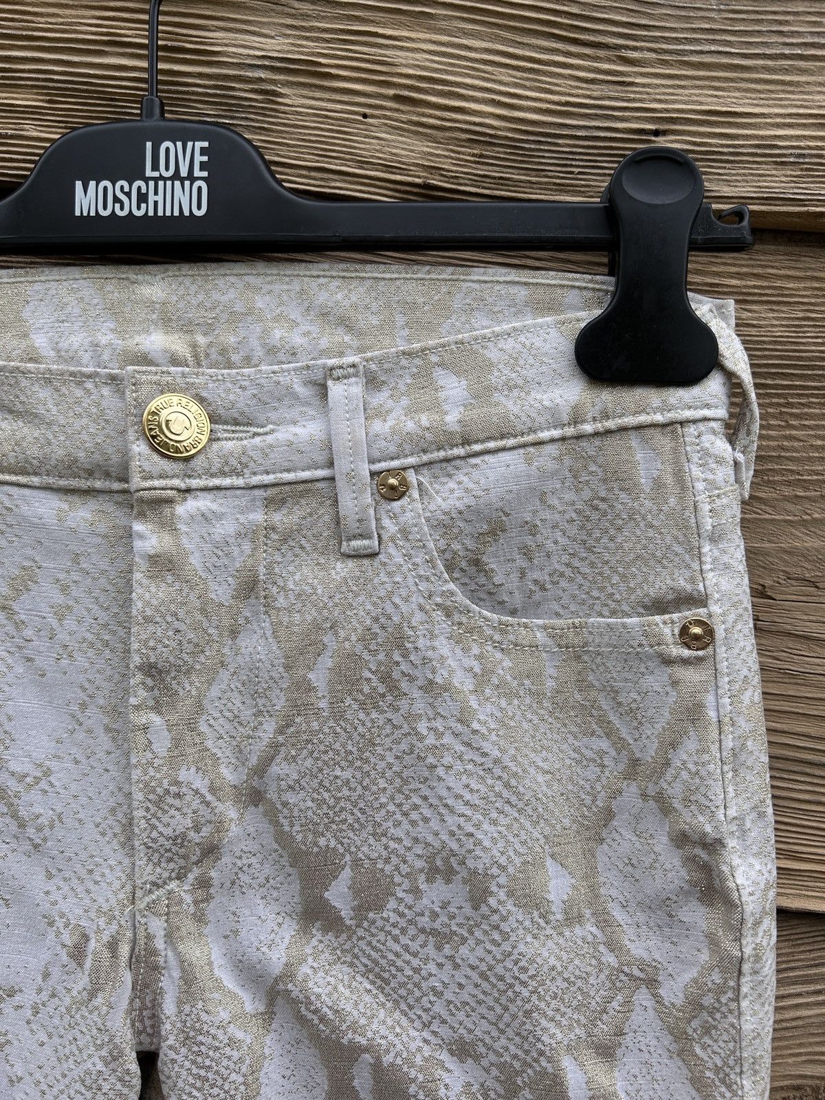 True Religion True Religion Halle Mid Rise Super Skinny Shiny Python Jeans Size 27" / US 4 / IT 40 - 2 Thumbnail
