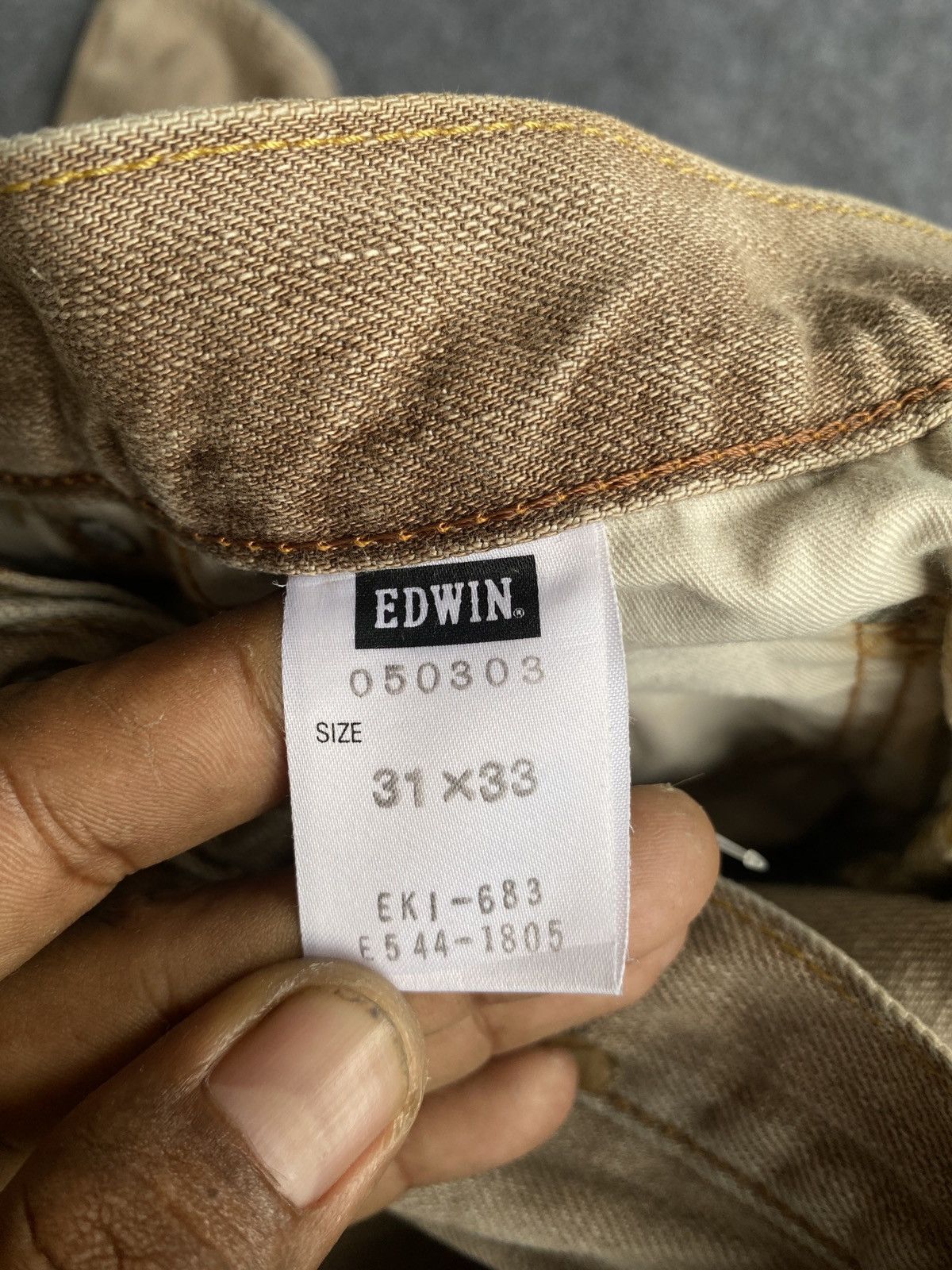 Edwin × PPFM Vintage edwin 503 blue trip denim Size US 31 - 16 Thumbnail