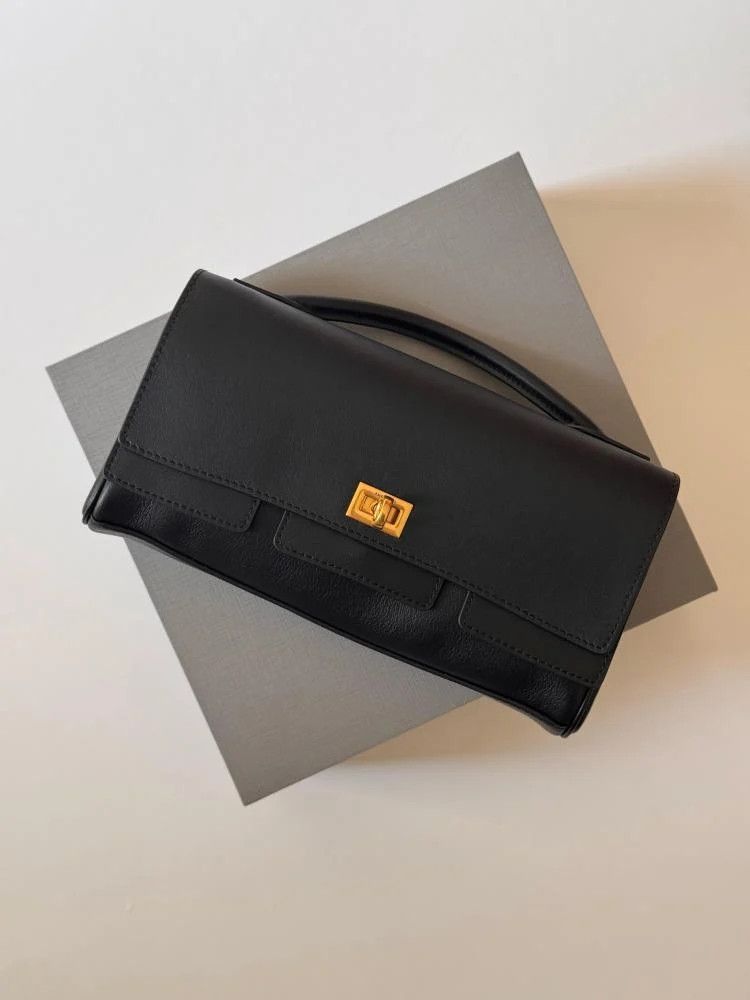Balenciaga os11x0126 Size: OS / Bel Air Small Clutch on Strap in Black Size ONE SIZE - 2 Thumbnail