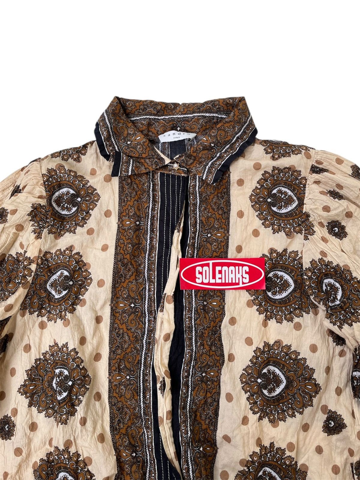 Sandro Sandro Paris Paisley Puff Blouse shirt Size S / US 4 / IT 40 - 3 Thumbnail
