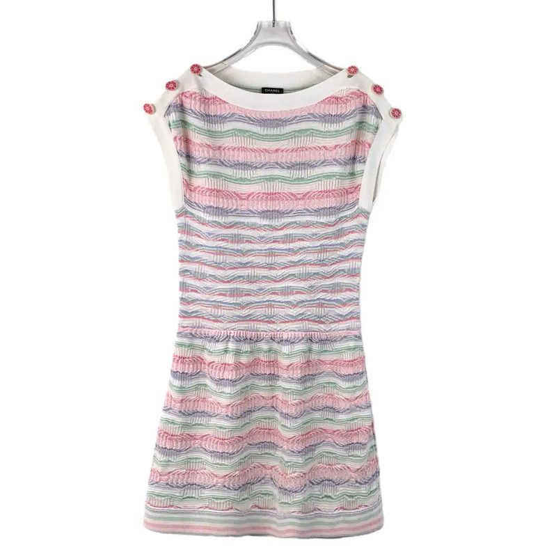 Chanel Chanel Colorful Cotton Women's Dress XS 0089 Size XS / US 0-2 / IT 36-38 - 1 Thumbnail