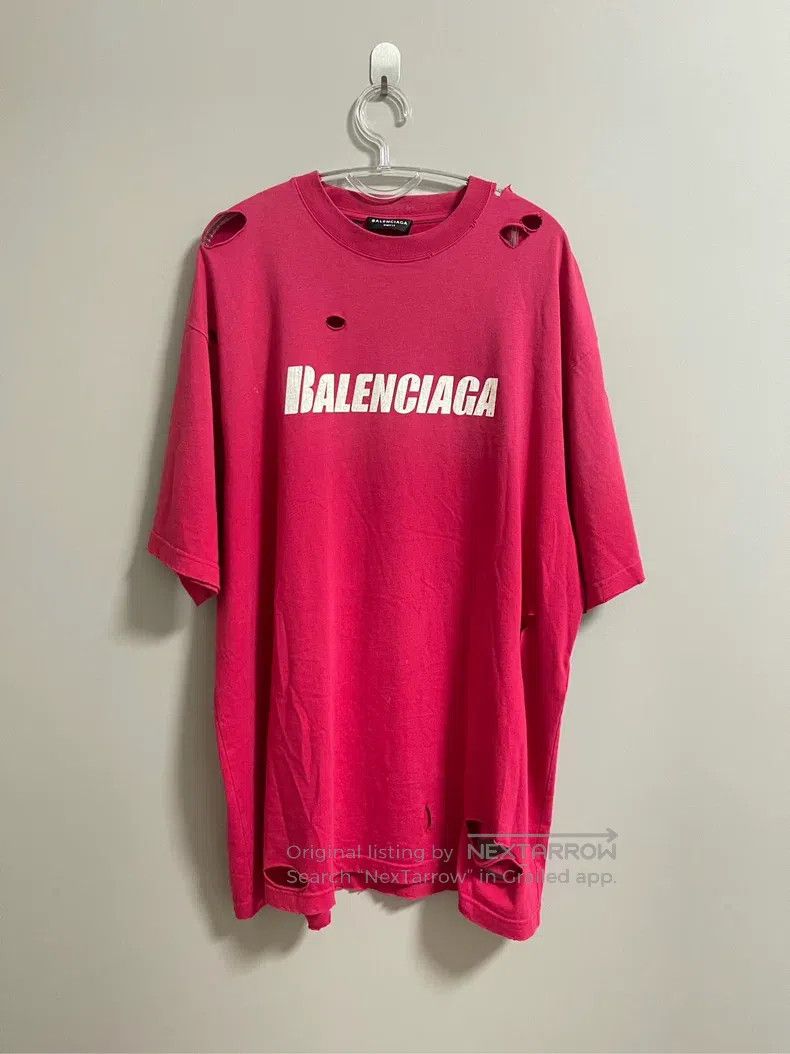 Balenciaga Balenciaga Ripped T-Shirt Size US XS / EU 42 / 0 - 1 Thumbnail