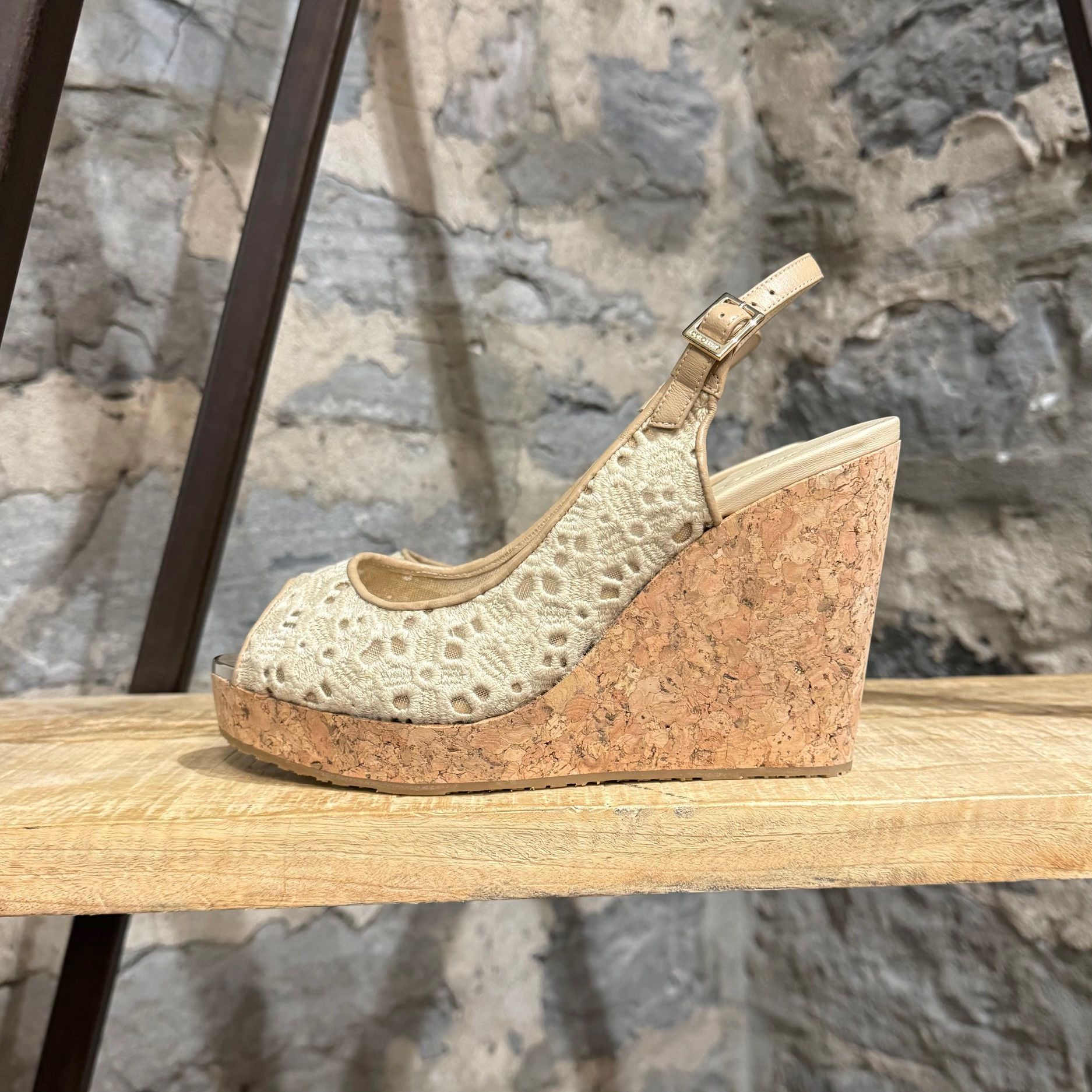Jimmy Choo Jimmy Choo Prova Floral Embroidered Cork Wedge Sandals Size US 11 / IT 41 - 7 Thumbnail