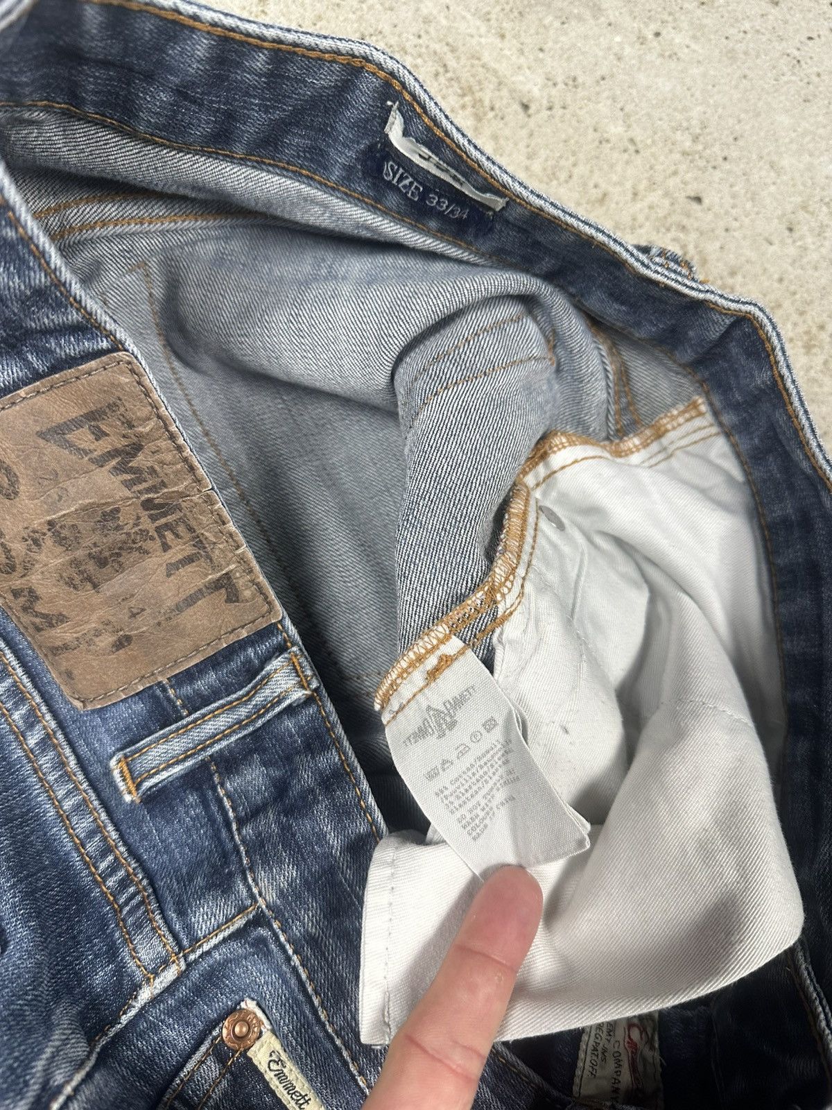 Emmett × Japanese Brand × Vintage Vintage Y2K Emmett Selvedge Joe Indigo Denim Pants Jeans Size US 33 - 15 Thumbnail