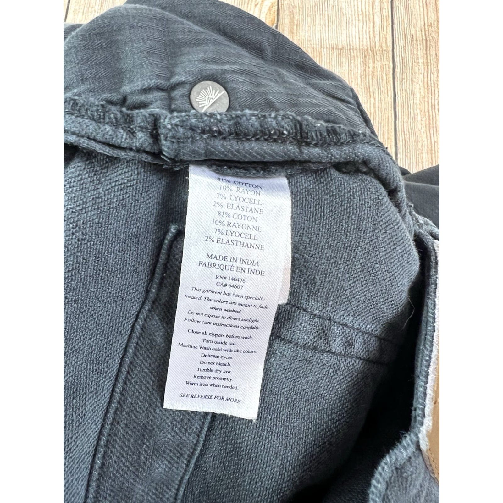 Faherty Faherty Jeans Women Straight Regular Black 33 Inseam 31 5-Pocket Denim Cotton Vintage No Size 33 Womens Size 24" / US 00 / IT 34 - 4 Thumbnail