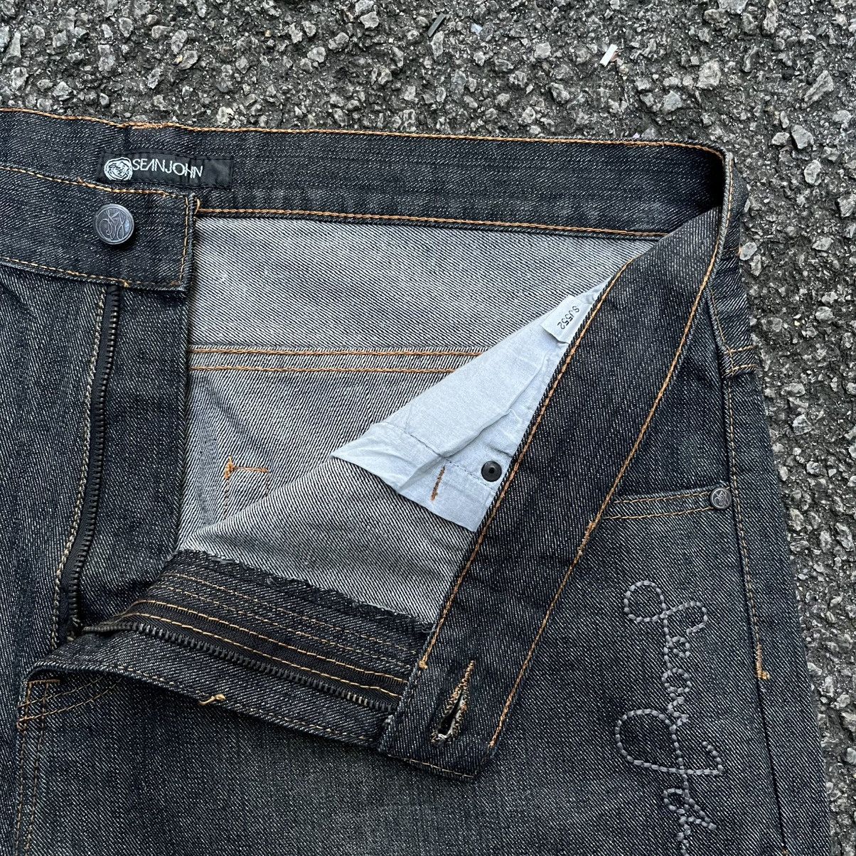 Sean John Y2K Vintage Sean John Embroidery Jeans Faded Black Denim Size US 40 / EU 56 - 7 Thumbnail