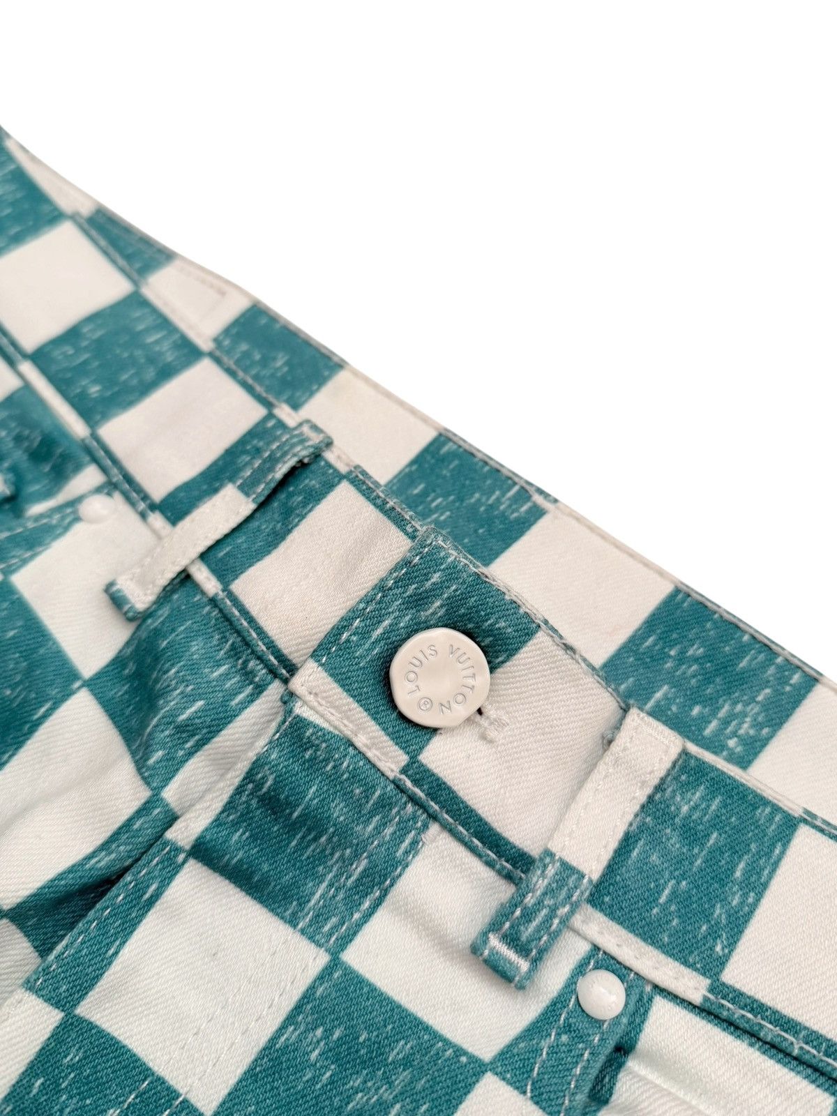 Louis Vuitton LV Checkerboard Scribble Damier Denim Jeans Size US 30 / EU 46 - 5 Thumbnail