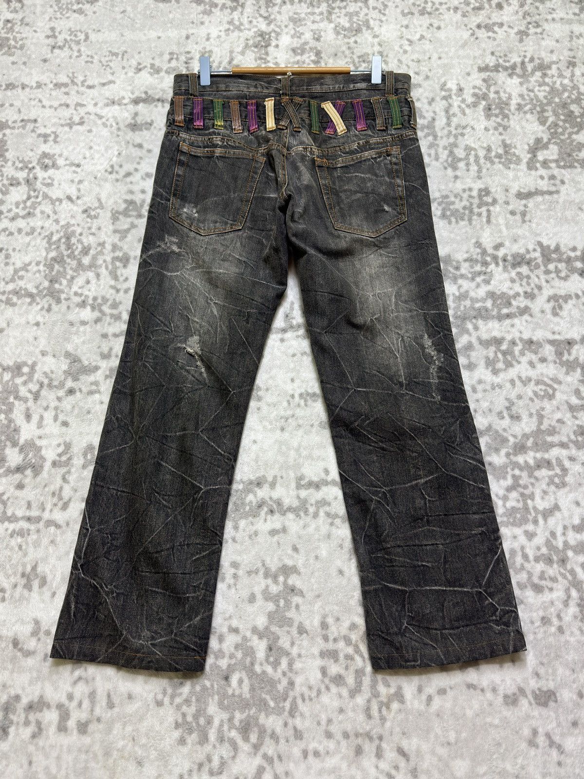 Hysteric Glamour Vintage Y2K Nylaus Double Waist Acid Wash Distressed Denim Size US 31 - 2 Thumbnail