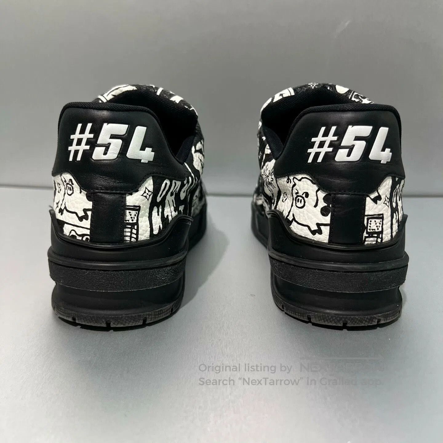 Louis Vuitton Louis Vuitton Trainer Black White Graffiti Sneakers. Size US 9 / EU 42 - 8 Thumbnail