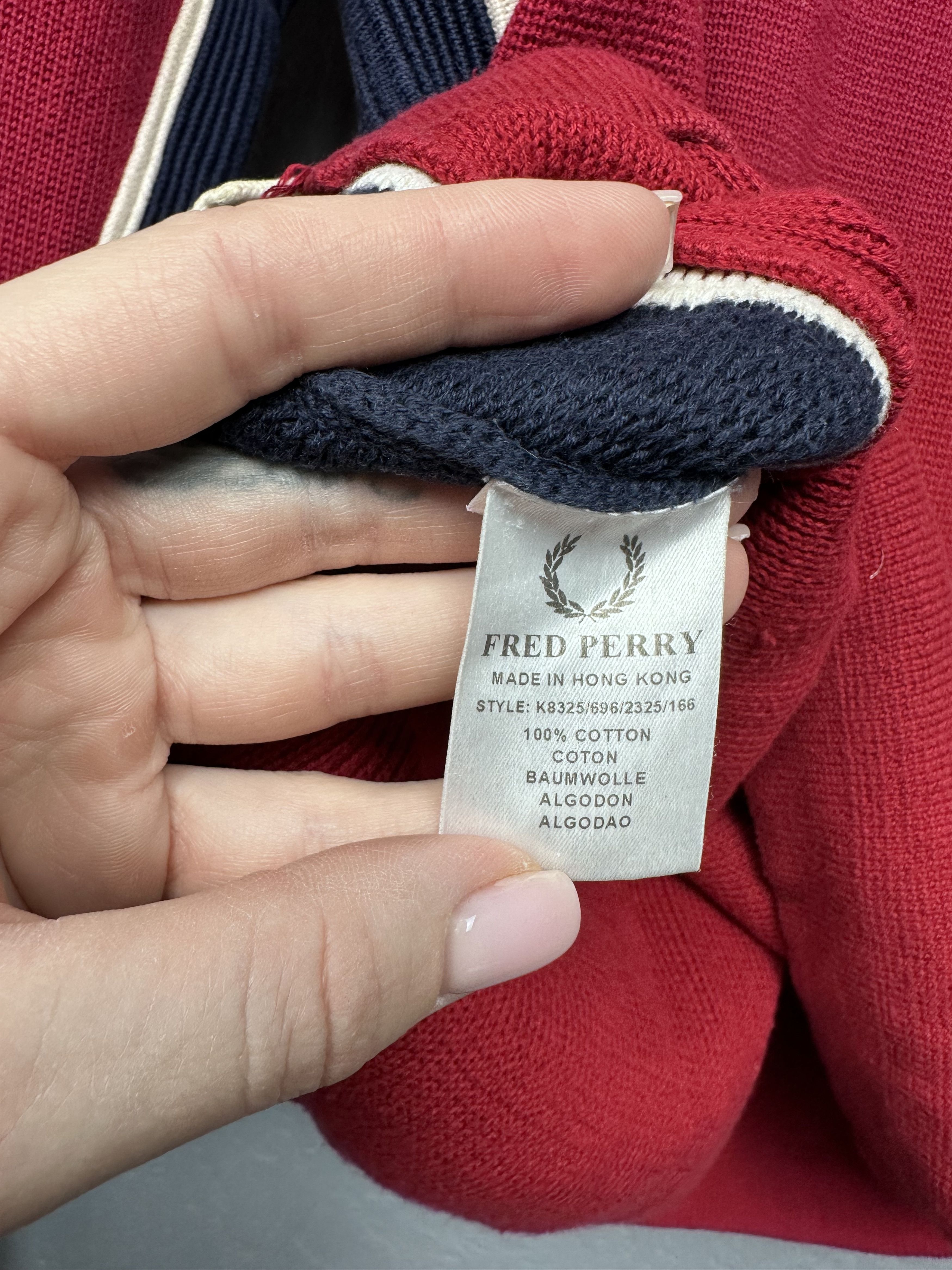 Fred Perry Fred Perry Vintage Mens Crew Neck Knit Sweater Size US M / EU 48-50 / 2 - 6 Thumbnail