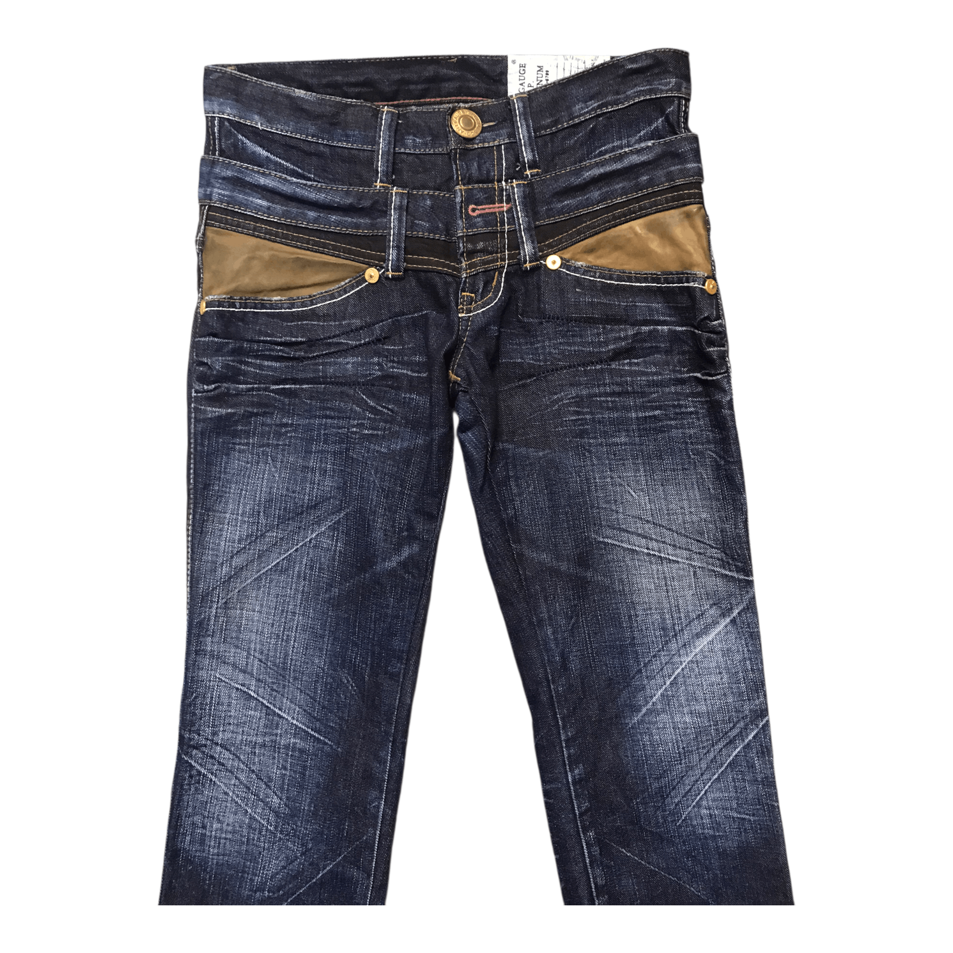Japanese Brand Flare Antgauge Double Waist Denim Pant Size US 28 / EU 44 - 3 Thumbnail