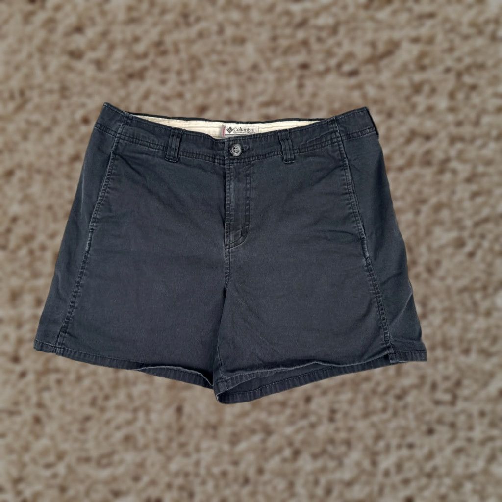 Vintage Columbia Shorts Womens 12 Black Chino Cotton Blend Vertex Hiking Camping 32x5 Size 28" / US 6 / IT 42 - 1 Thumbnail