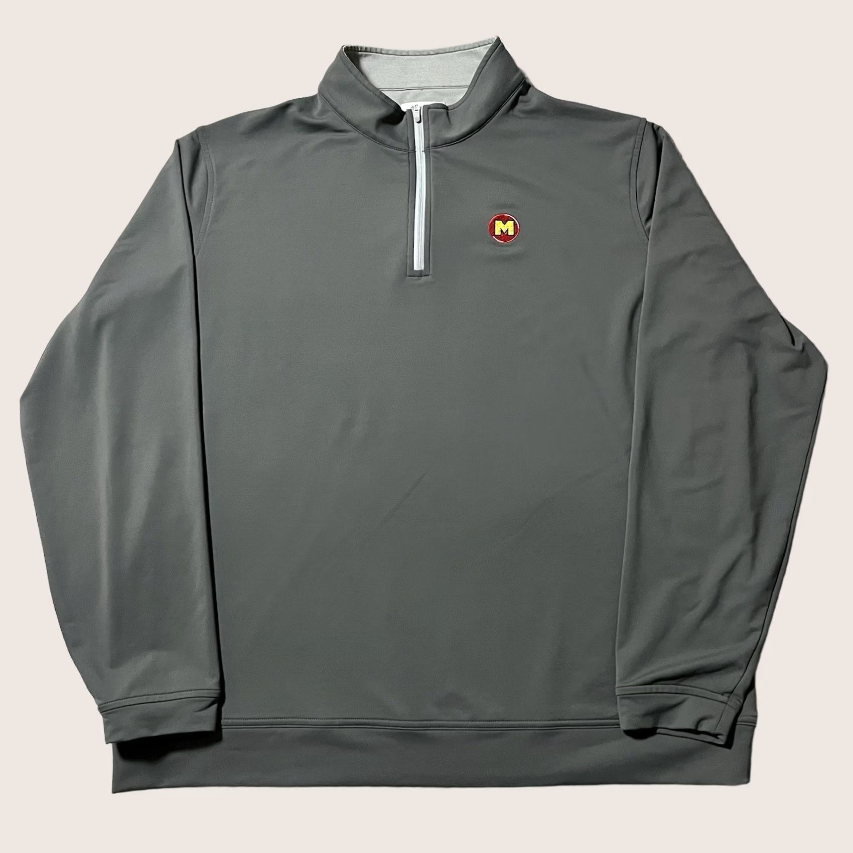 Peter Millar Peter Millar 1/4 Zip Pullover Mens 2XL Gray Maryland Terrapins Performance Golf Shirt Size US XXL / EU 58 / 5 - 1 Thumbnail