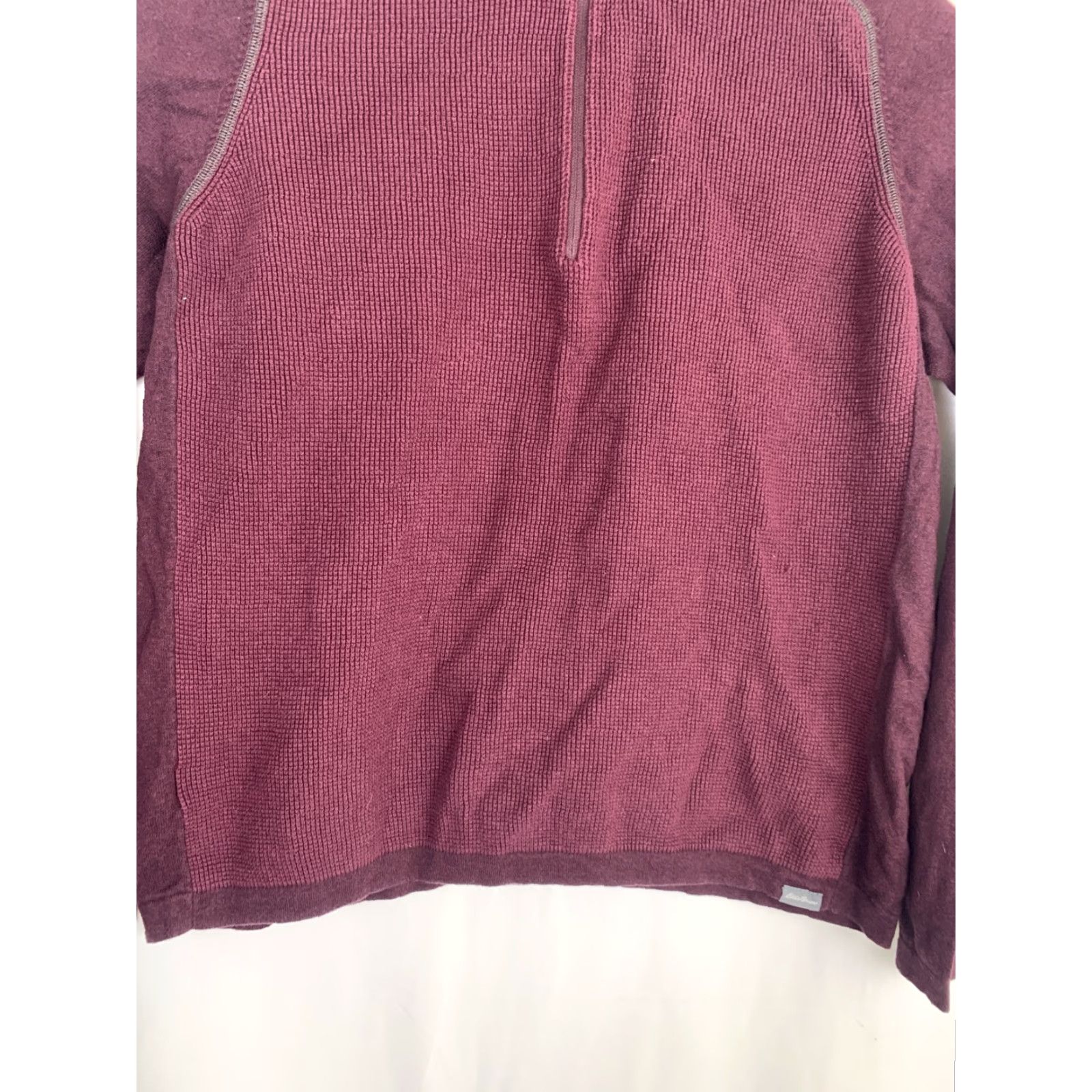 Eddie Bauer Eddie Bauer Mens 2XL Maroon Cotton Wool 1/4 Zip Waffle Thermal Shirt Size US XXL / EU 58 / 5 - 4 Thumbnail