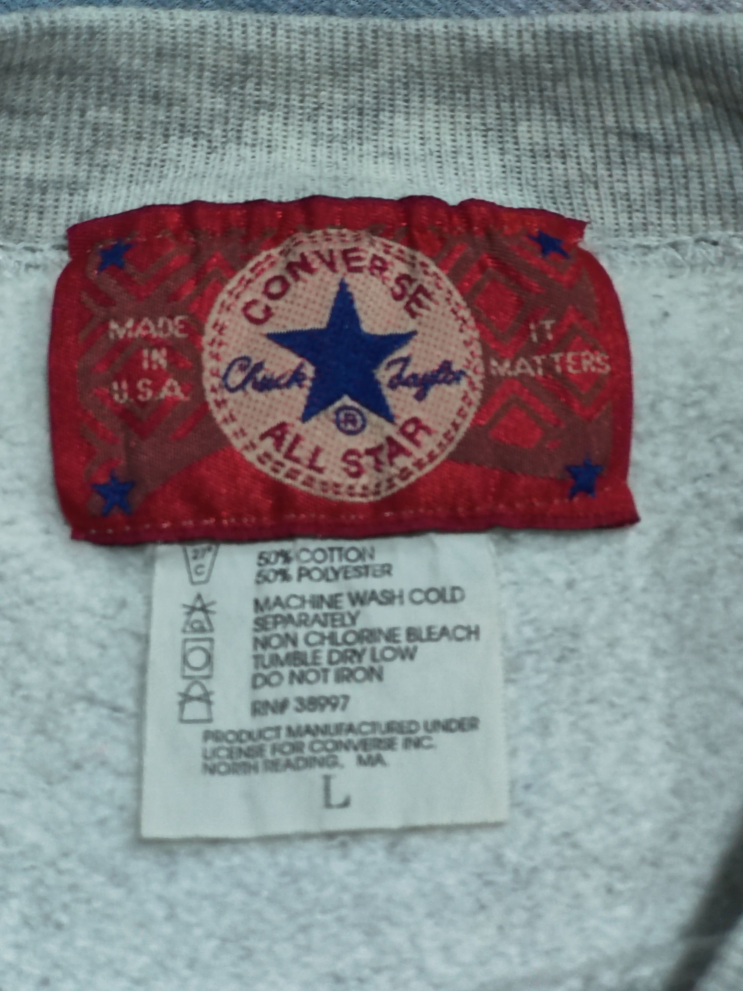 Converse × Vintage Vintage Converse Baggy Sweatshirt Size US XL / EU 56 / 4 - 4 Thumbnail