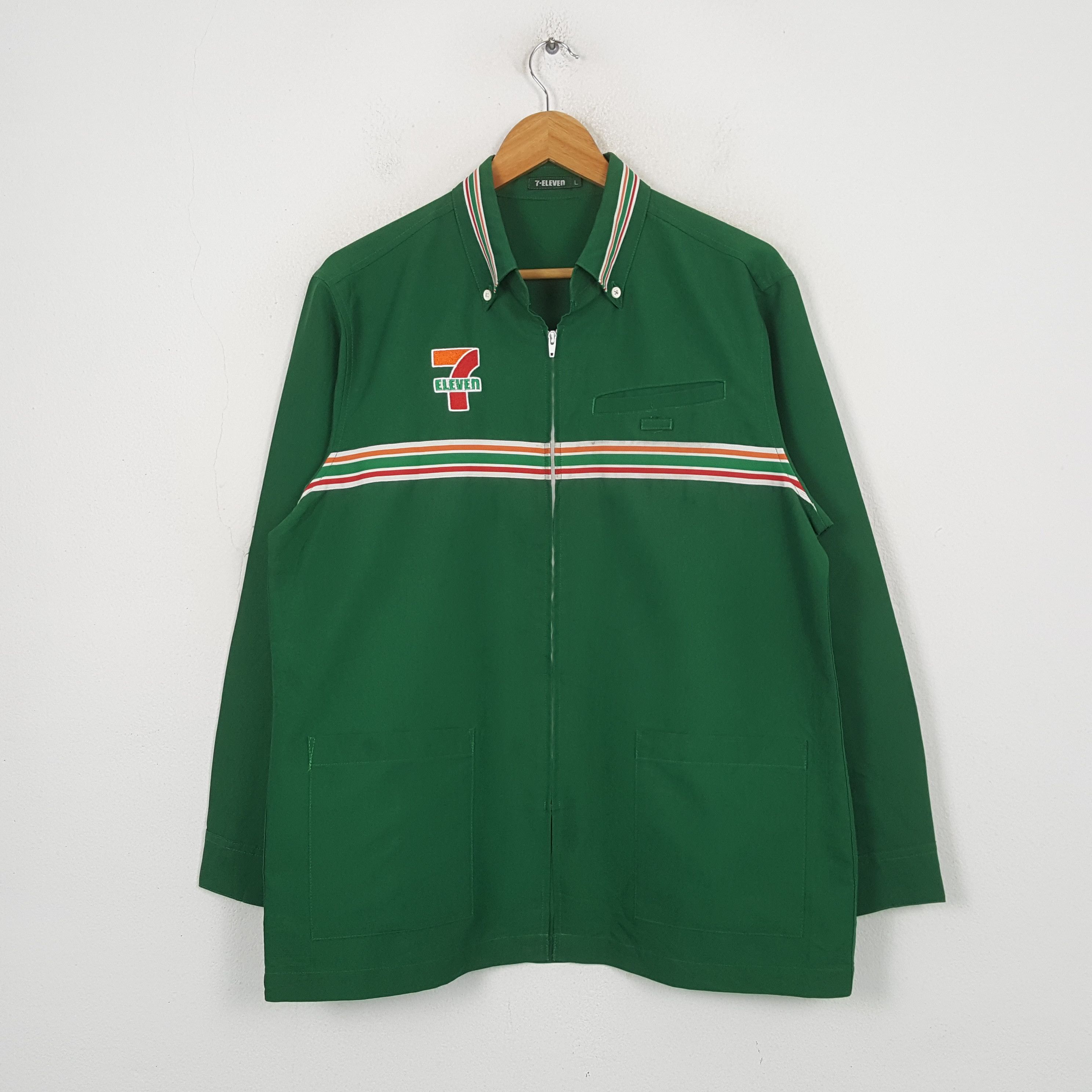 Vintage Vintage 7-Eleven Japanese Working Uniform Jacket RR28 Size US L / EU 52-54 / 3 - 3 Thumbnail