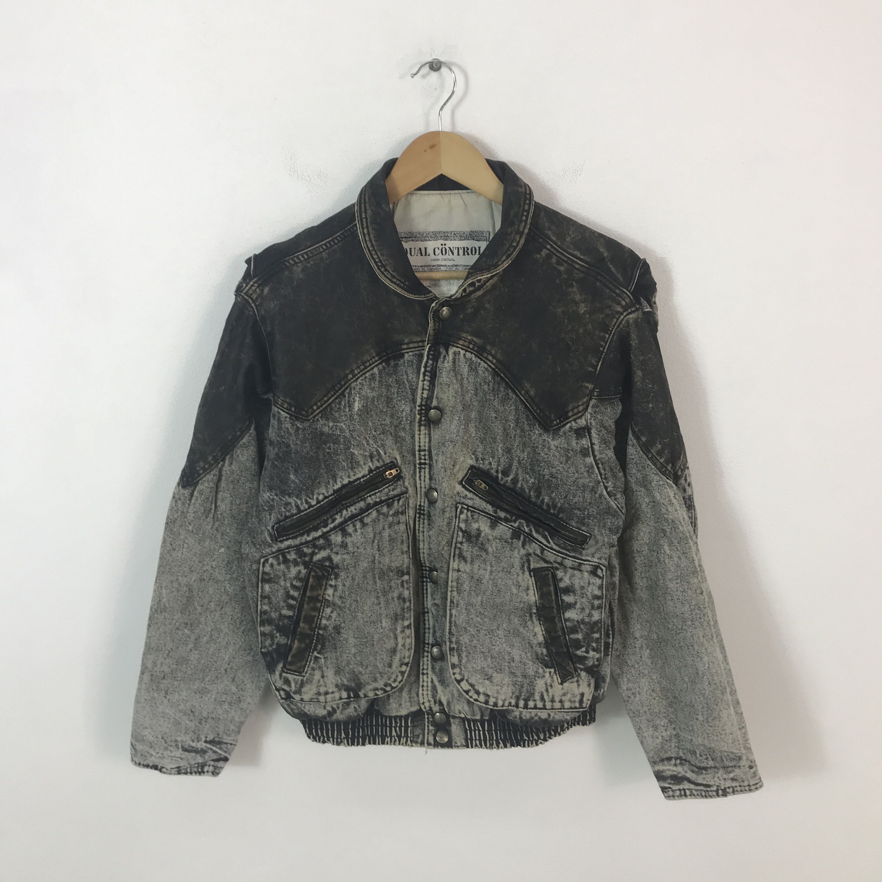Vintage Dual Control Denim Leather Design jacket Size US M / EU 48-50 / 2 - 1 Thumbnail