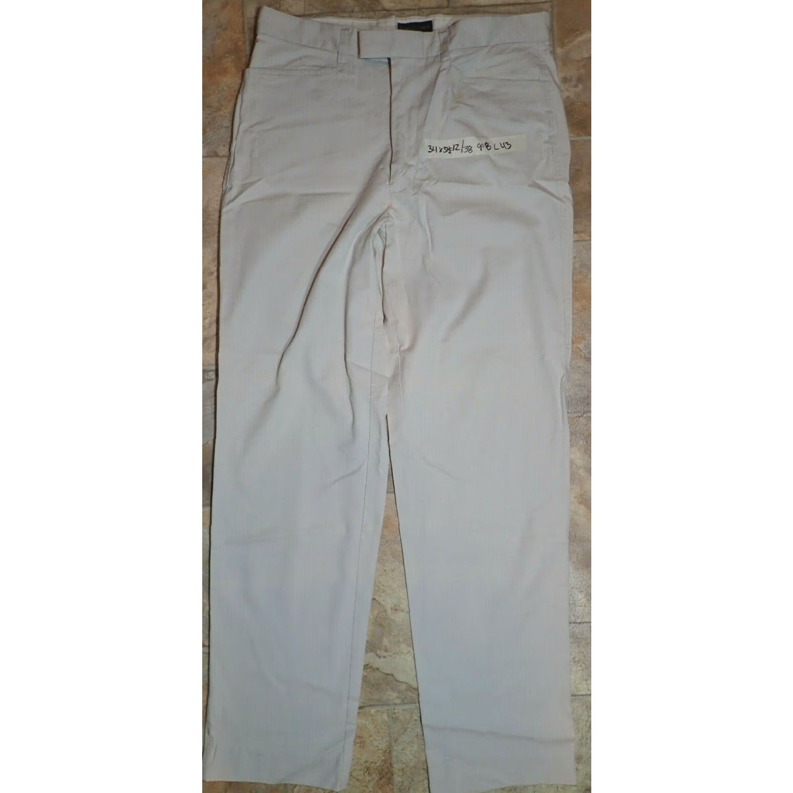 Banana Republic Vintage Banana Republic Mens Chino Pants Fall Spring Summer Winter Adult 33 High Rise Brushed Cotton Stretch Solid Brown Beige Men Size US 33 - 7 Thumbnail