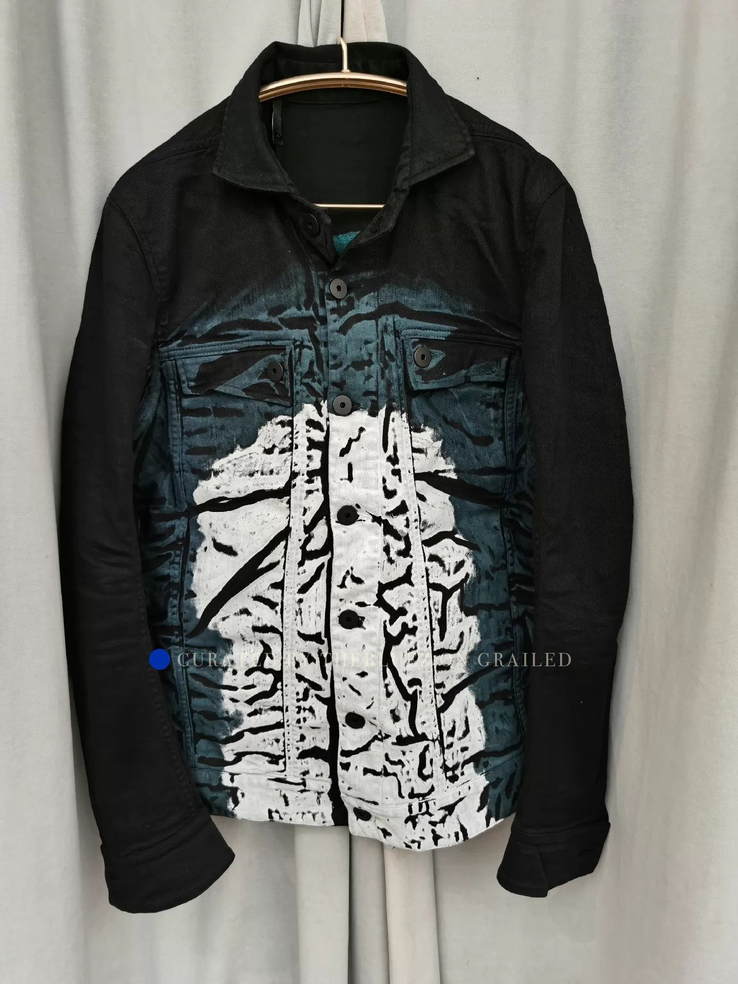 11 By Boris Bidjan Saberi Rare Black Splatter Denim Jacket Size US M / EU 48-50 / 2 - 1 Thumbnail