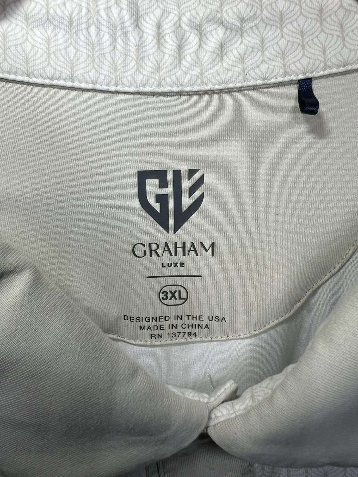Other Graham Luxe Men's Polo Shirt Golf Floral Performance Sz 3XL Size US XXL / EU 58 / 5 - 3 Thumbnail