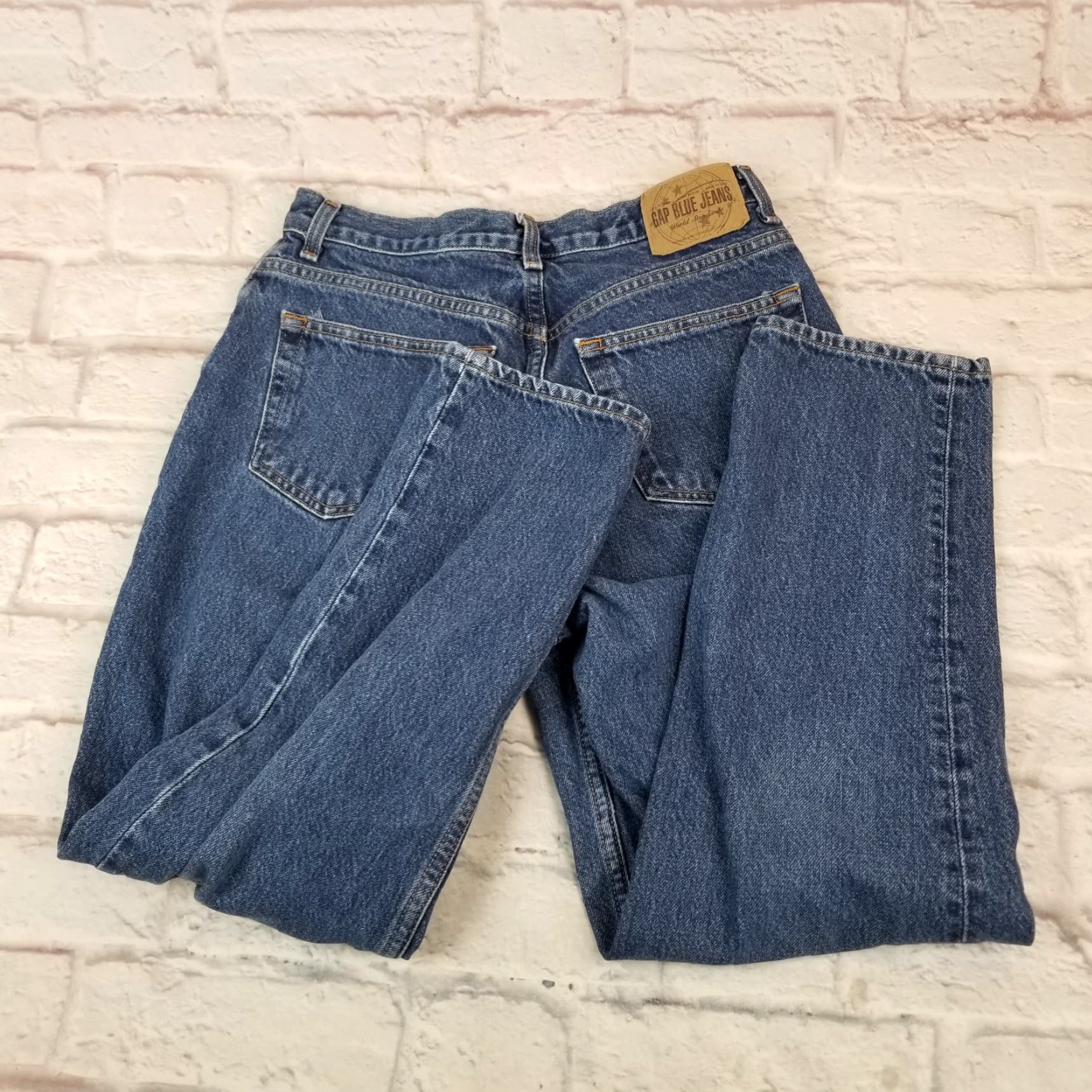 Gap GAP Classic Womens Jeans Blue 100% Cotton High Rise Denim Straight Leg Size 30W Size 30" / US 8 / IT 44 - 2 Thumbnail