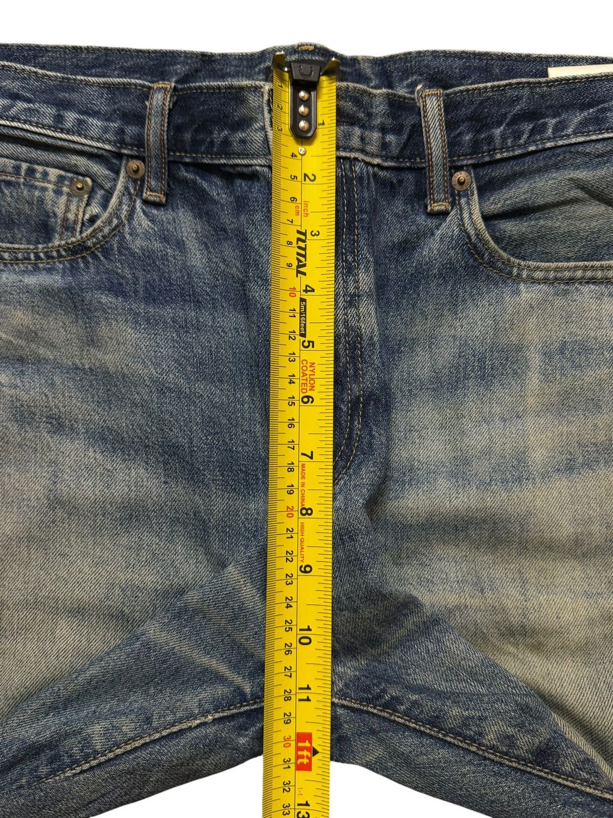 Uniqlo Vintage Y2K Japanese Uniqlo Blue Mud Wash Distress Straight Size US 33 - 11 Thumbnail