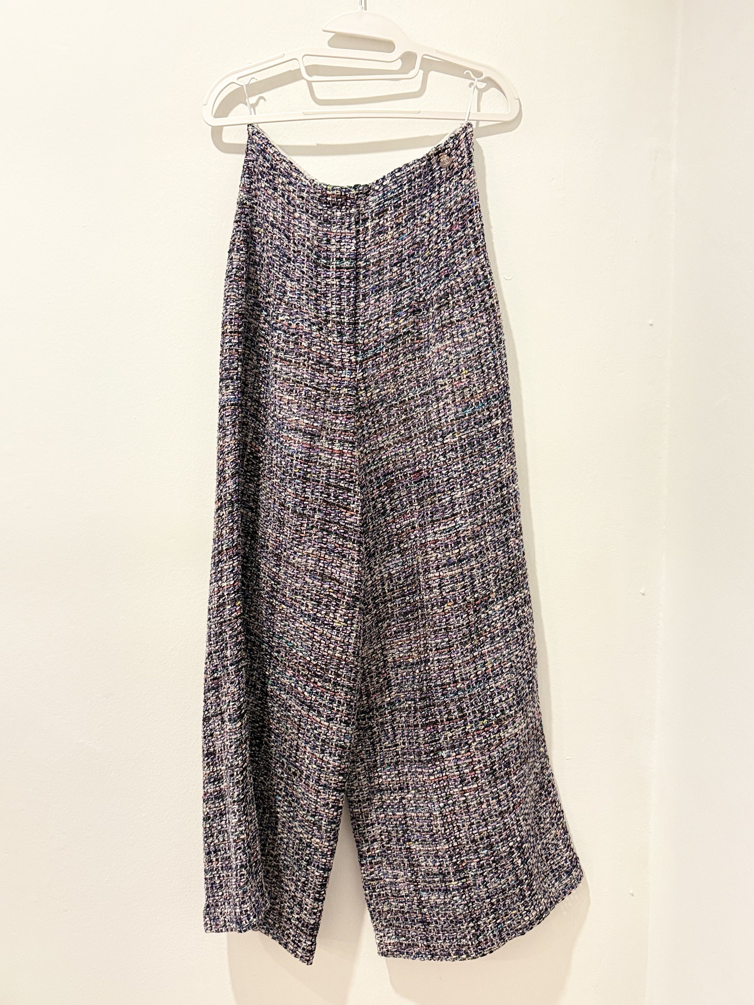 Chanel Chanel Wide-Leg Tweed Pants Size 27" / US 4 / IT 40 - 3 Thumbnail