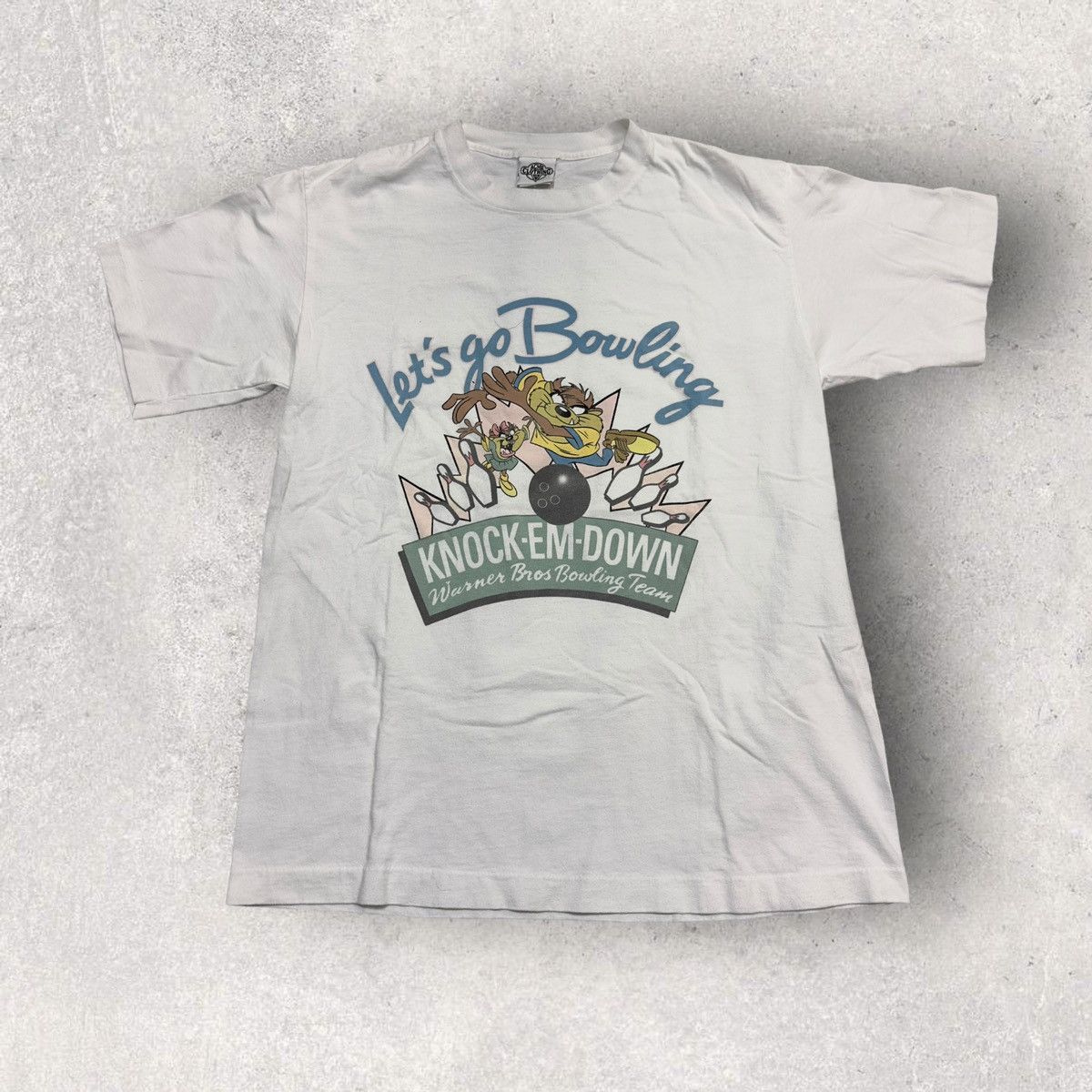 Vintage × Warner Bros Vintage Taz Bowling tee Size US L / EU 52-54 / 3 - 1 Thumbnail