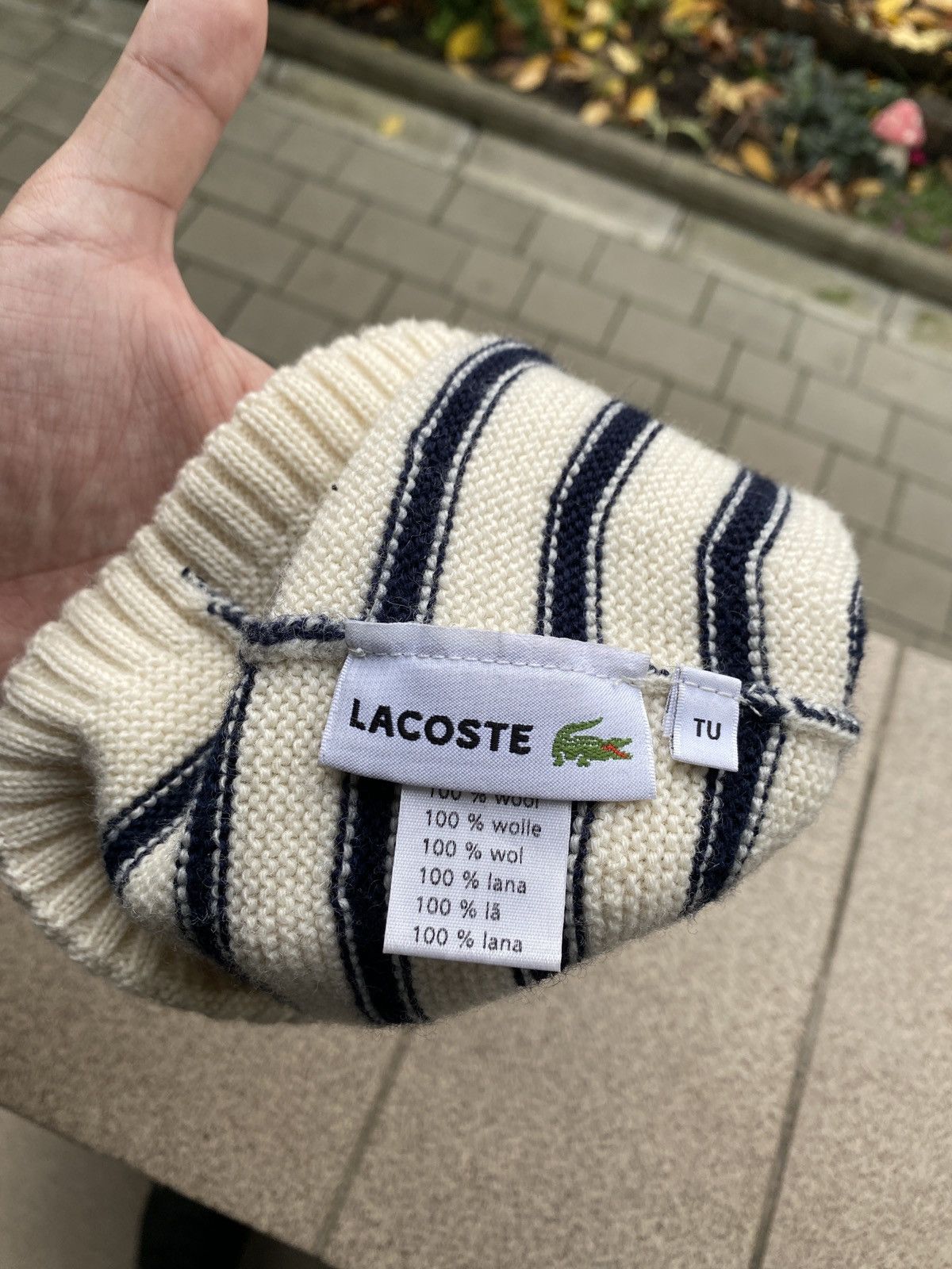 Japanese Brand × Lacoste Lacoste stripe beanie hat Size ONE SIZE - 4 Thumbnail