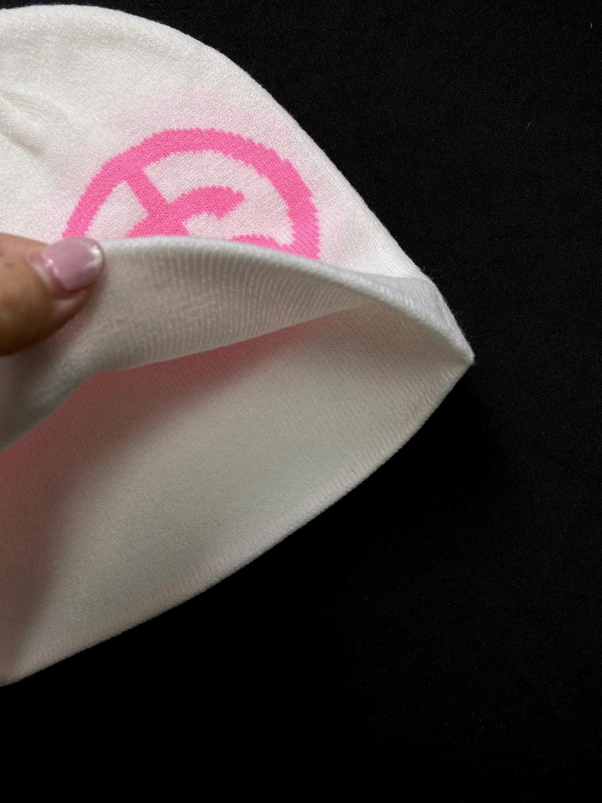 Japanese Brand Y2k Rare AS Peace Pattern No Cuff Knit White Beanie Hats OS Size ONE SIZE - 4 Thumbnail