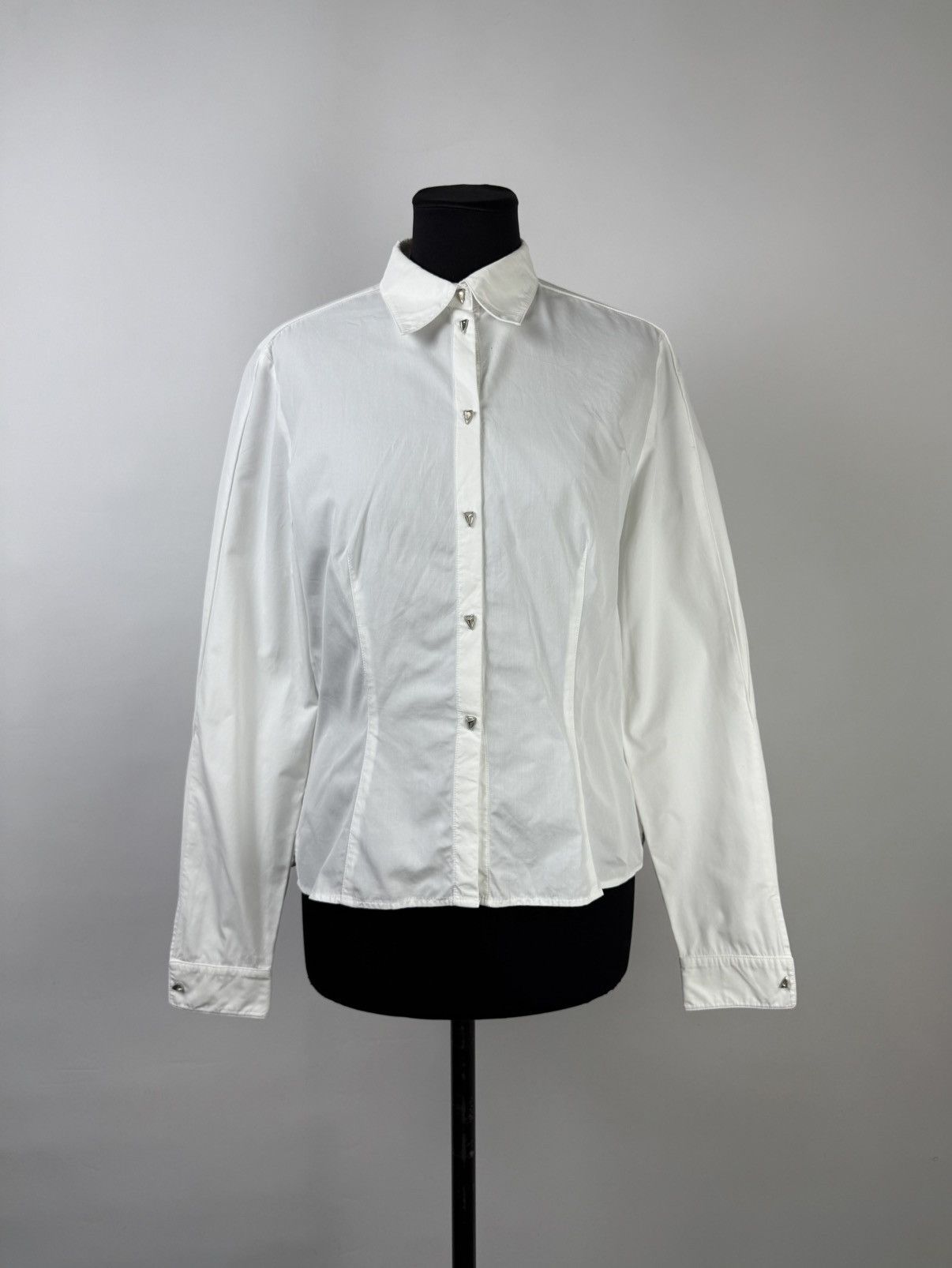 Mugler Mugler VNTG Button Logo Star Logo Y2K Shirt Size L / US 10 / IT 46 - 3 Thumbnail
