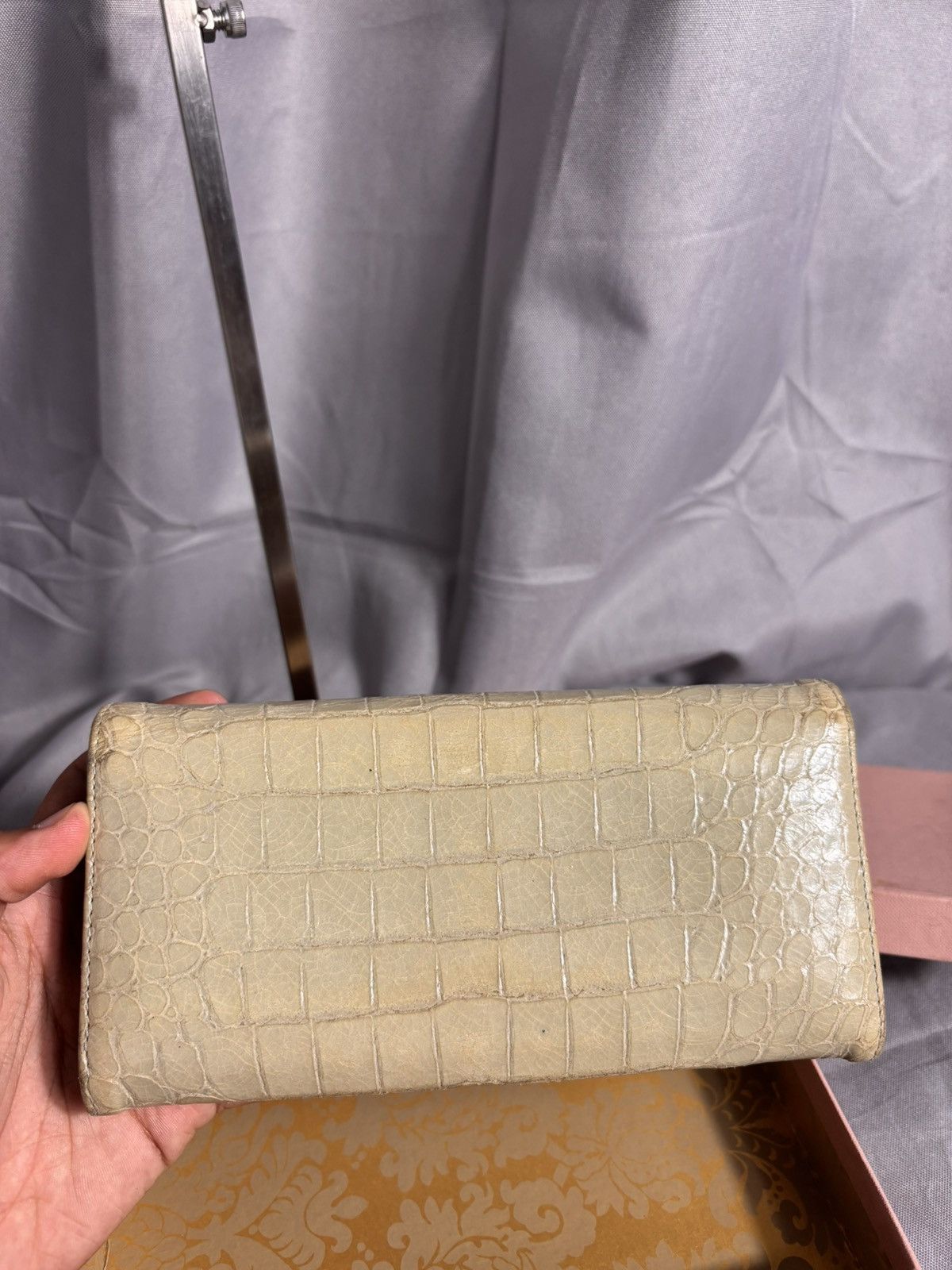 Miu Miu Vintage Miu Miu Crocodile Wallet Size ONE SIZE - 4 Thumbnail
