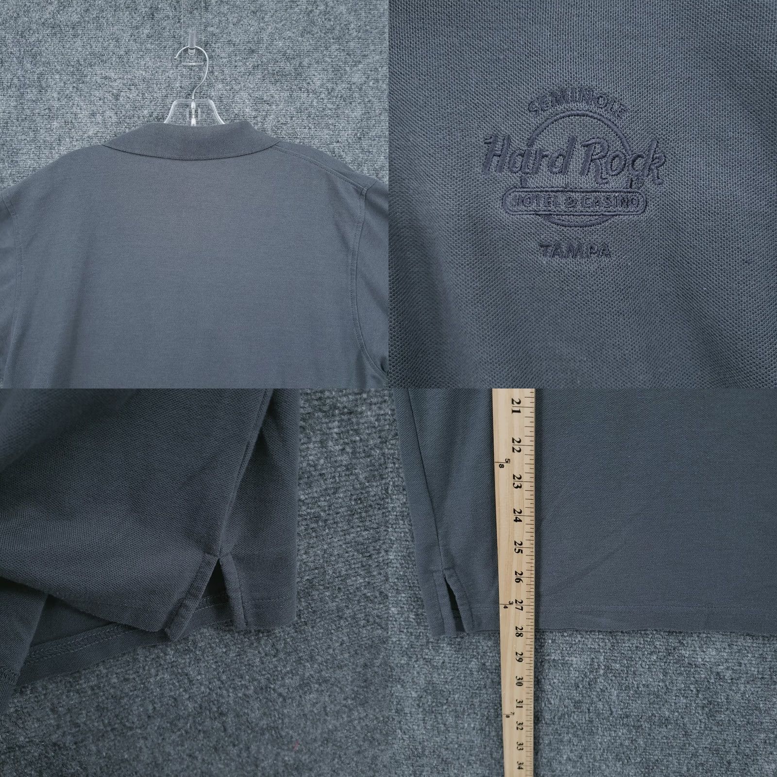 Hard Rock Cafe Hard Rock Polo Shirt Mens Medium Gray Seminole Hotel Tampa Short Sleeve Casual Size US M / EU 48-50 / 2 - 8 Thumbnail