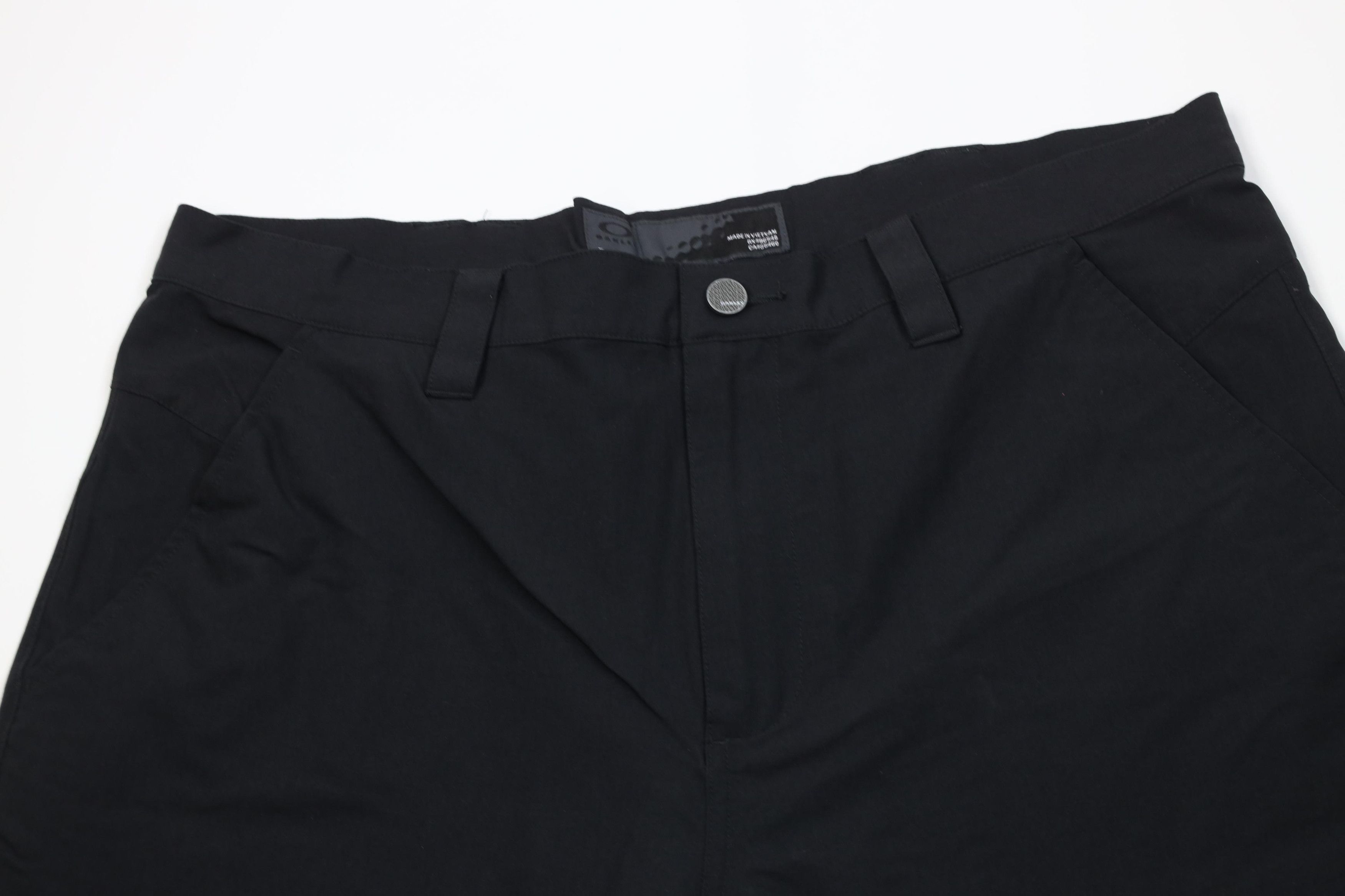 Oakley Vintage Y2K Oakley O Logo Baggy Fit Moto Shorts Black Size US 38 / EU 54 - 2 Thumbnail