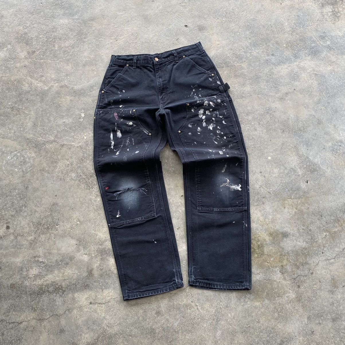 Carhartt Double Knee Black | Grailed