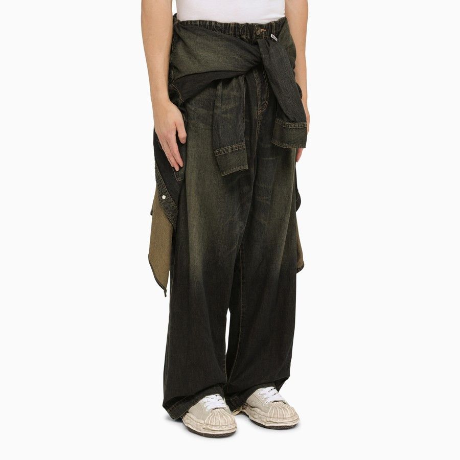 Maison MIHARA YASUHIRO o1d2blof0424 Denim Jeans in Black Size US 30 / EU 46 - 3 Thumbnail