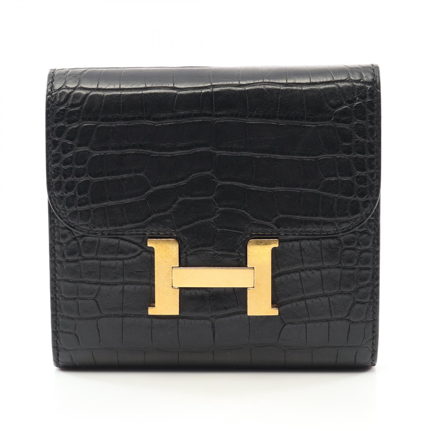 Hermes Hermes Hermes Constance Compact Alligator Mat Wallet Others Short Wallet Stamp A (2017) Size ONE SIZE - 1 Thumbnail