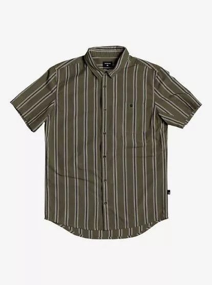 Quicksilver × Quiksilver Quiksilver Green Button Up - Vertical Stripes Size US L / EU 52-54 / 3 - 1 Thumbnail