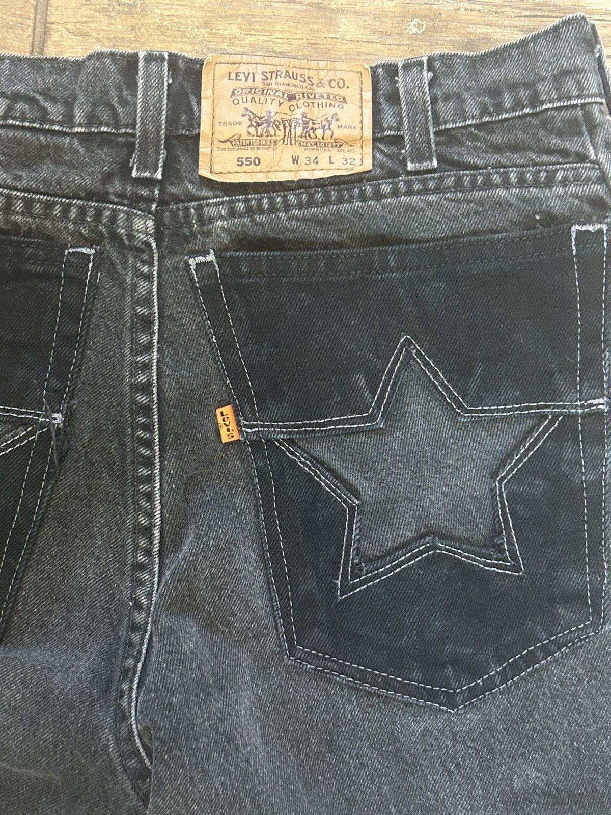 Levi's Crazy Rare Star Levi’s Baggy Orange Tab Size US 31 - 2 Thumbnail