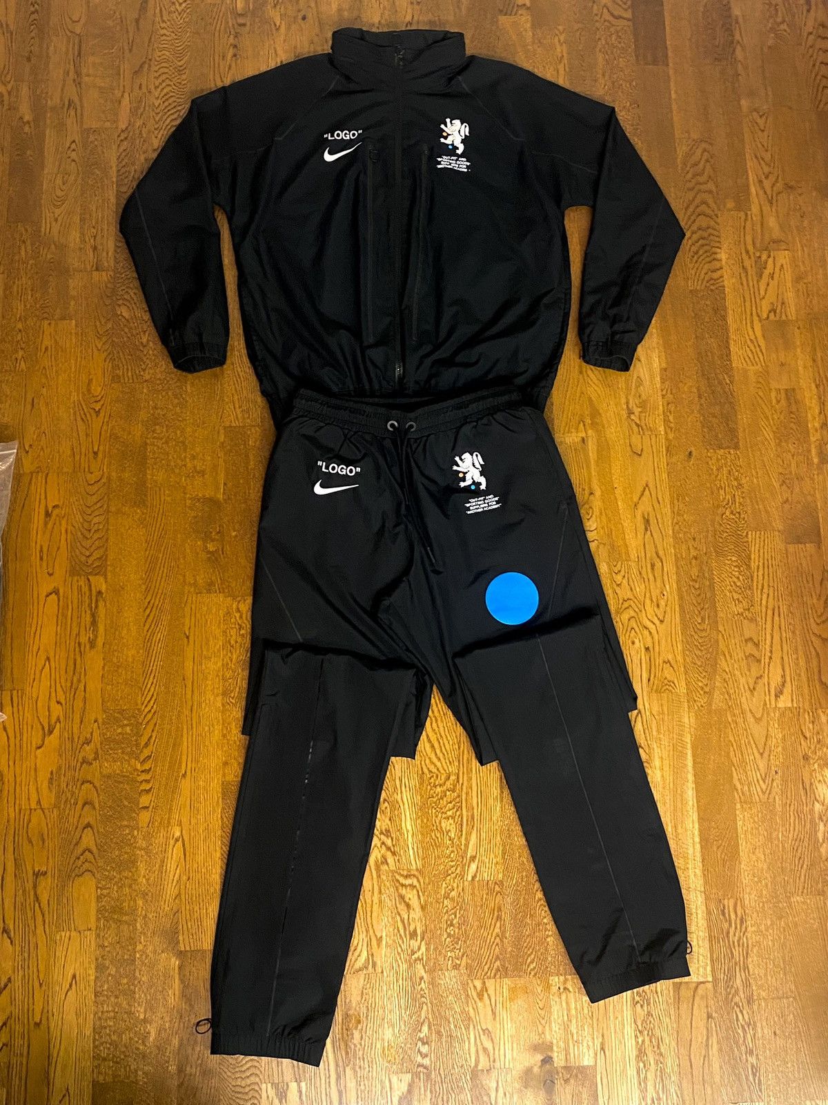 image of Nike x Off White Full Tracksuit Mon Amour Collab Collection in Black, Men's (Size Large)